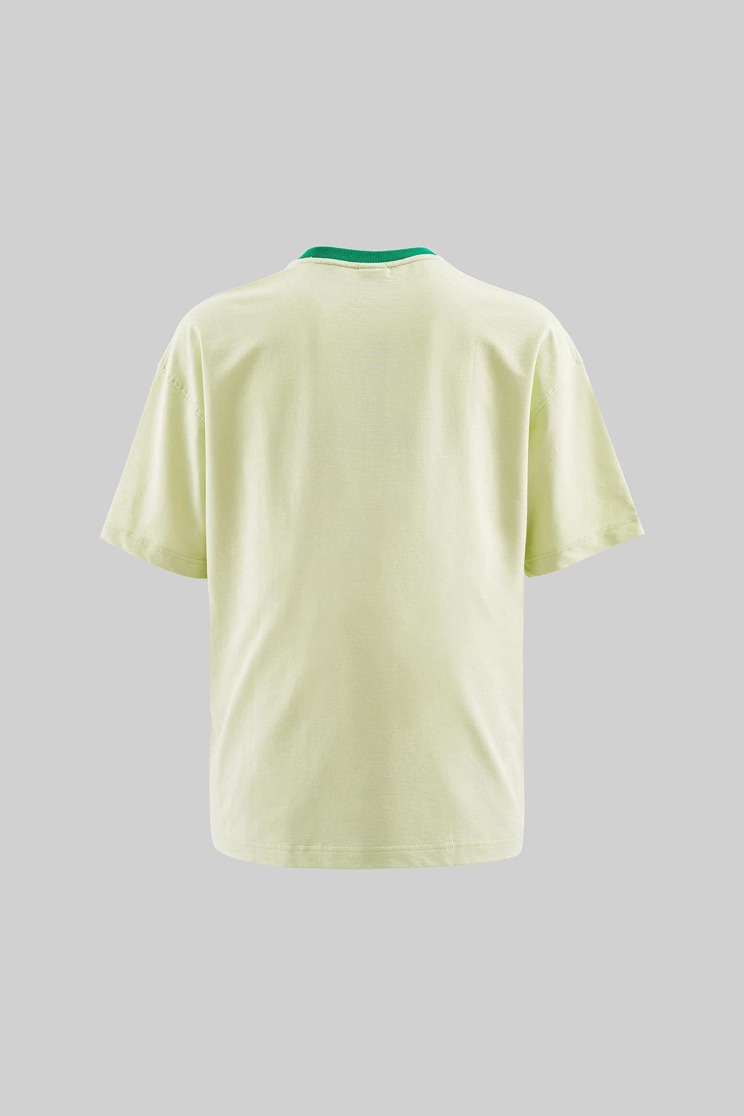 Erkek Color Gradient Embroidered Oversi̇ze Ti̇şört Yeşil