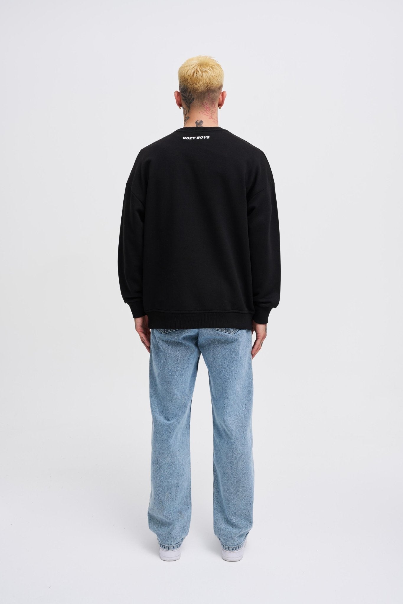 Erkek Cozy Boys Şardonlu Sweatshirt Siyah