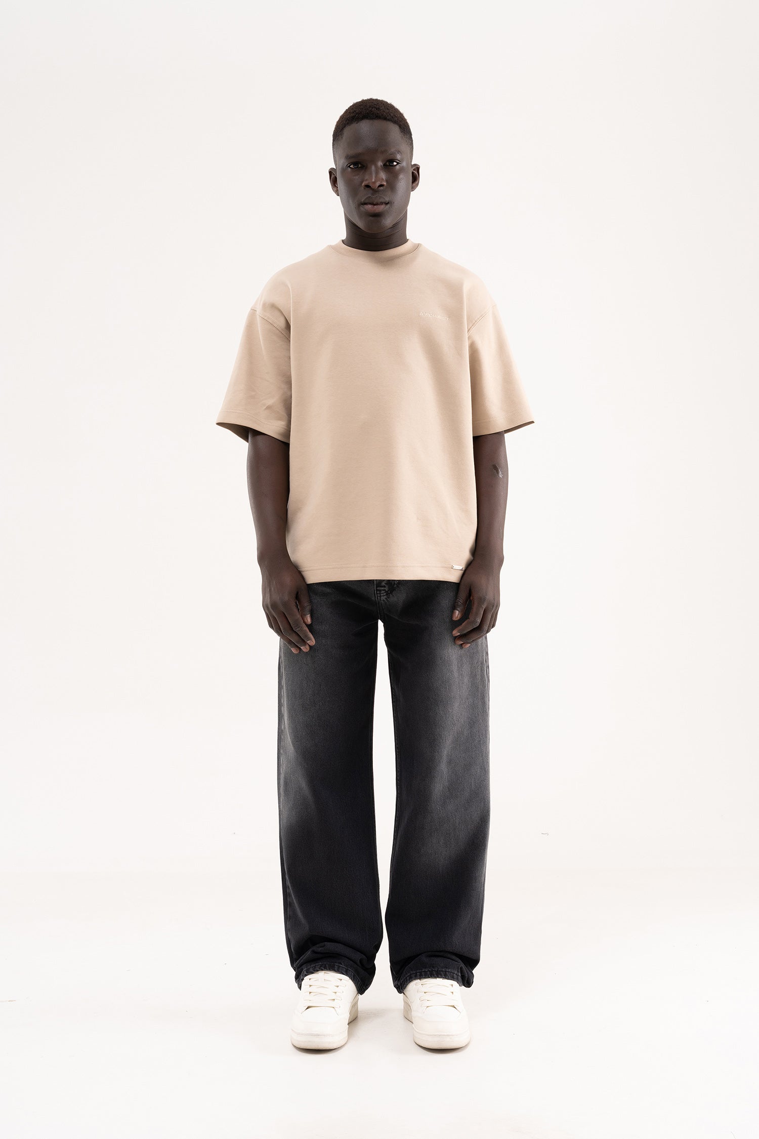 Erkek Degrade Effected Baggy Jean Pantolon Açık Siyah-6