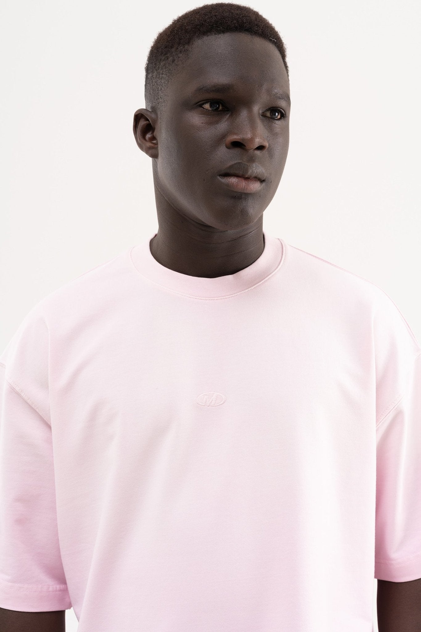 Erkek Degrade Yıkamalı Oversize Tişört Pembe