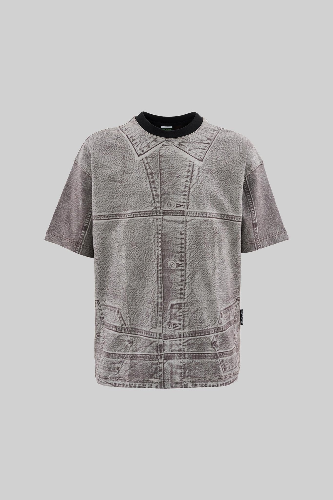 Erkek Denim Efect Oversi̇ze Ti̇şört Açık Bej