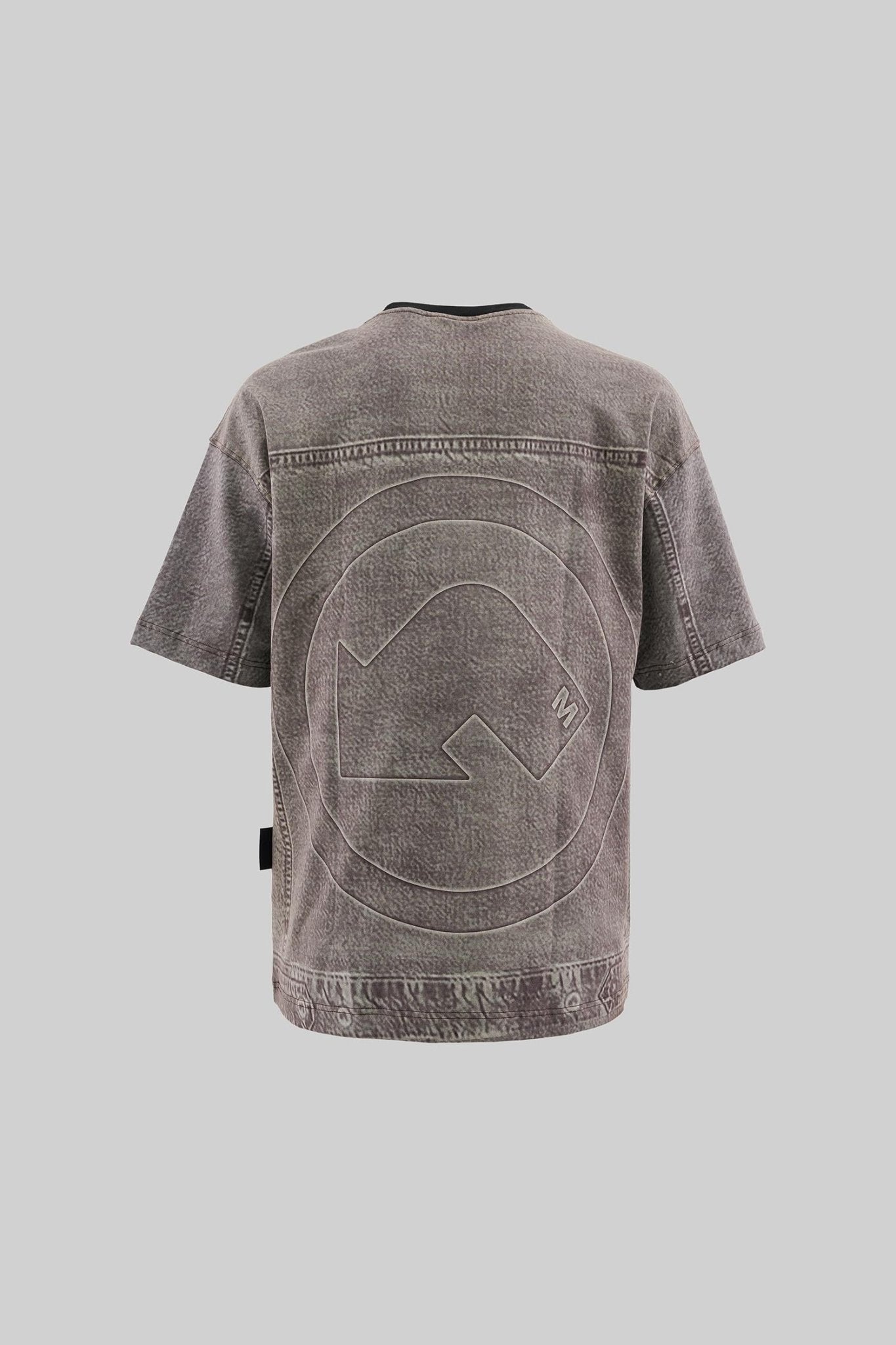 Erkek Denim Efect Oversi̇ze Ti̇şört Açık Bej