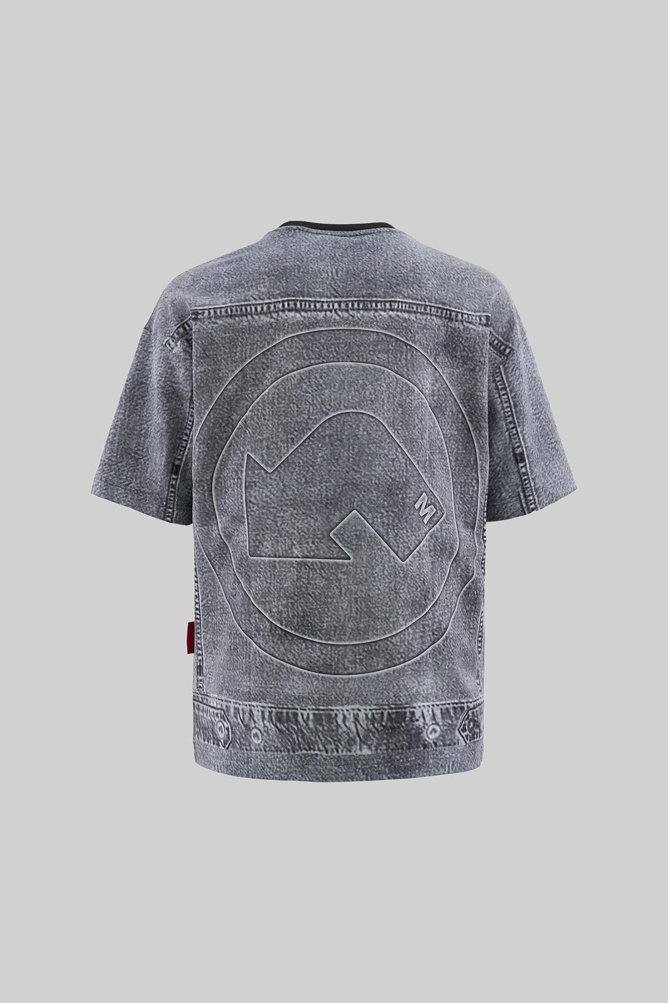 Erkek Denim Efect Oversi̇ze Ti̇şört Uzay Grisi