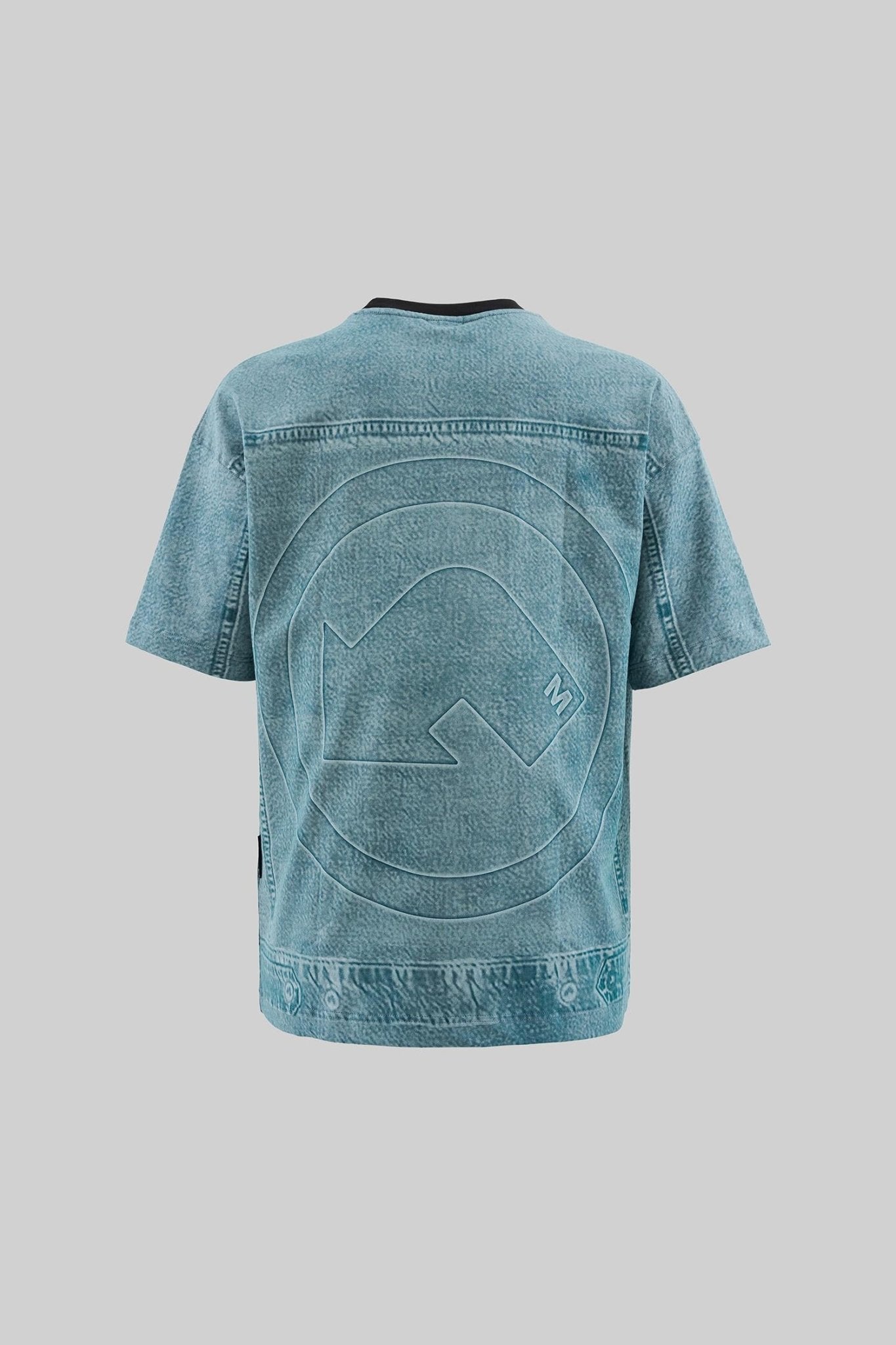 Erkek Denim Efect Oversi̇ze Ti̇şört Yağ Yeşili