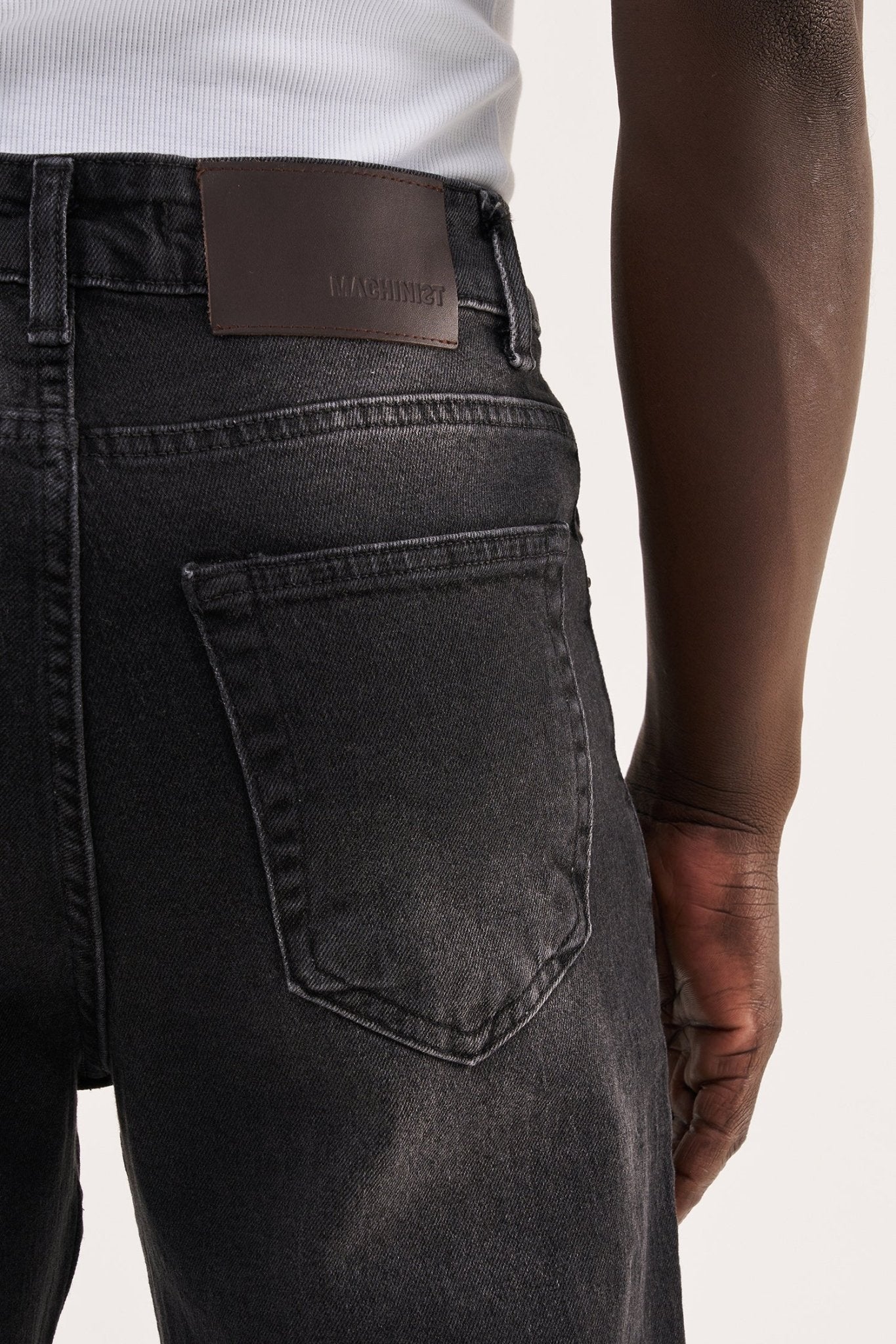 Erkek Distressed Effected Baggy Jean Pantolon Siyah