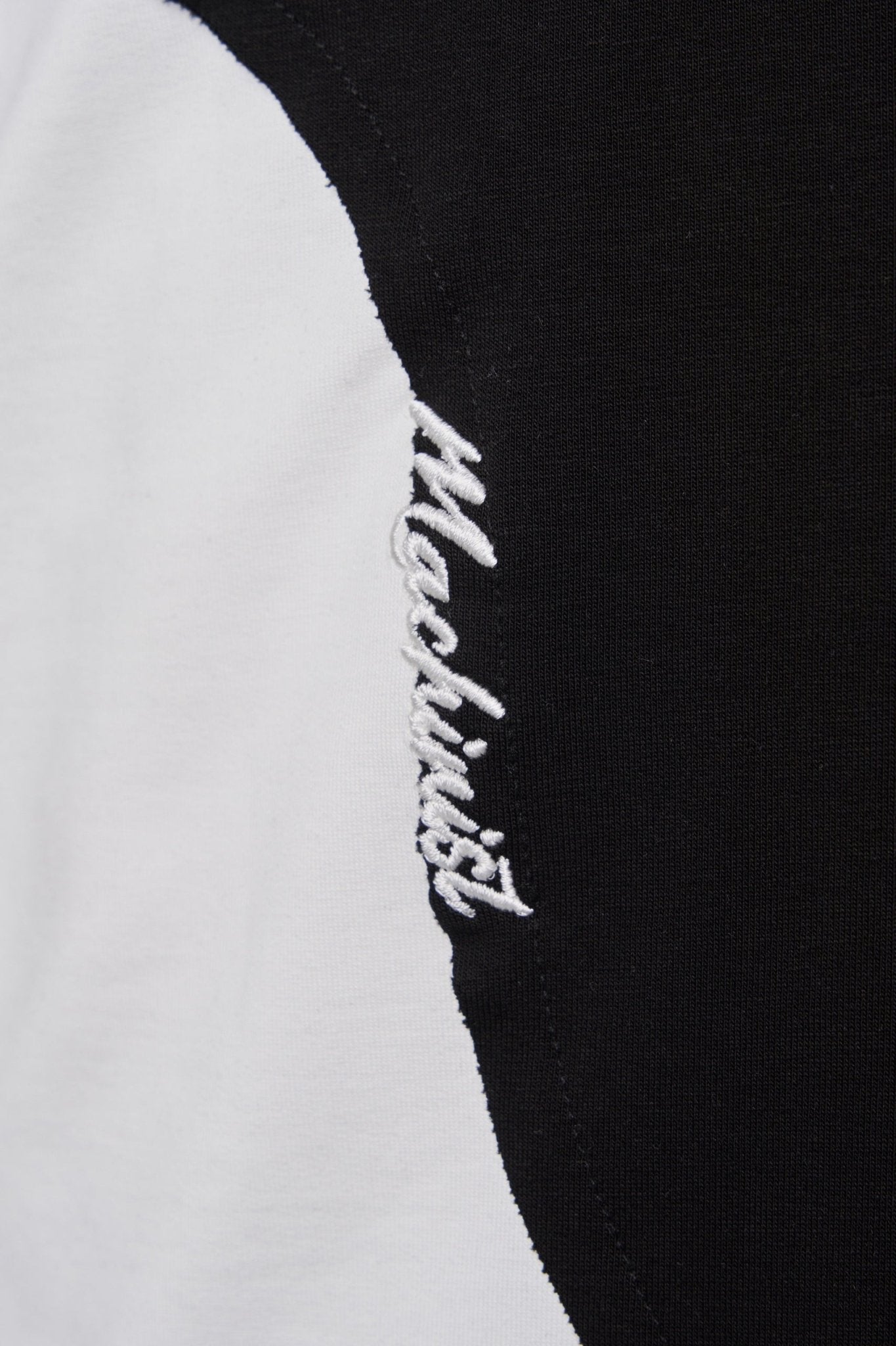 Erkek Distressed Stitch And Embroidered Oversi̇ze Ti̇şört Siyah - Ekru