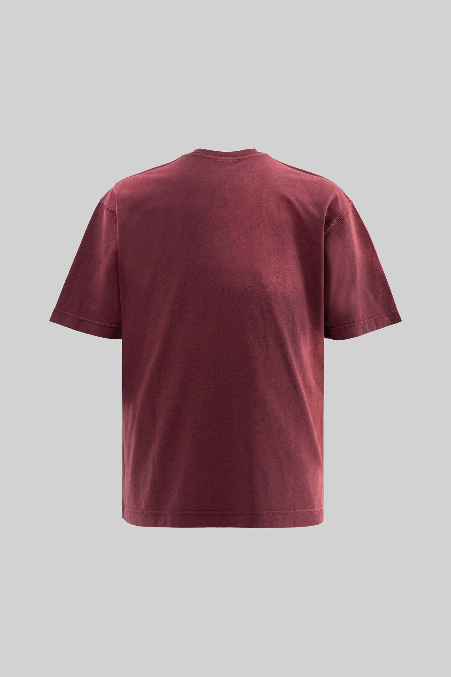 Erkek Dog Printed Oversize Tişört Vişne