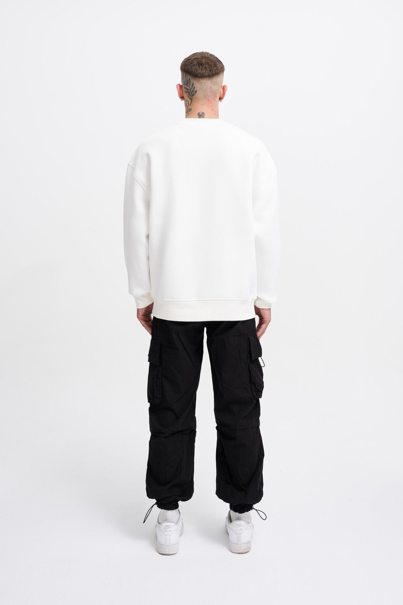 Erkek Floral Bird Sweatshirt Ekru