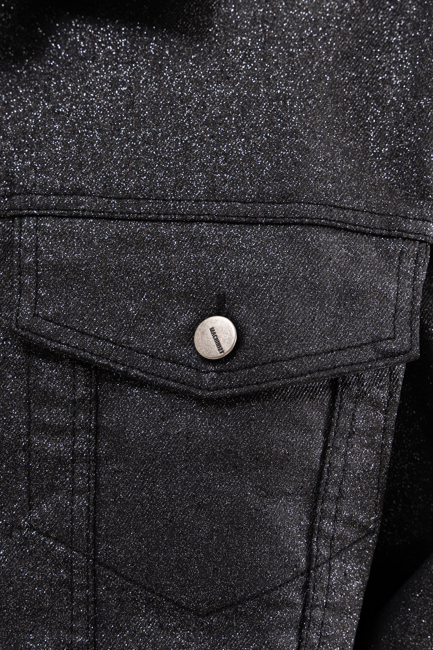 Erkek Glitery Oversize Jean Ceket Siyah-7