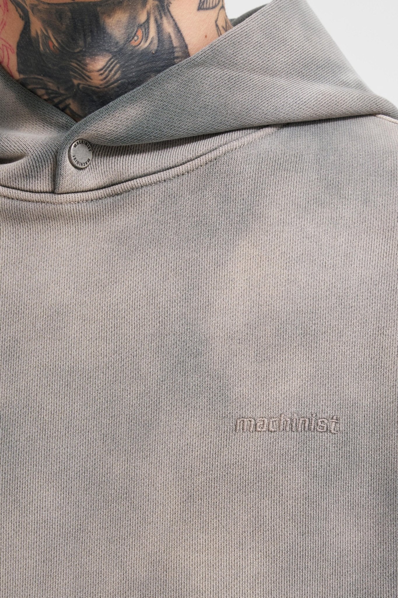 Erkek Gradient Yıkamalı Kapüşonlu Sweatshirt Haki