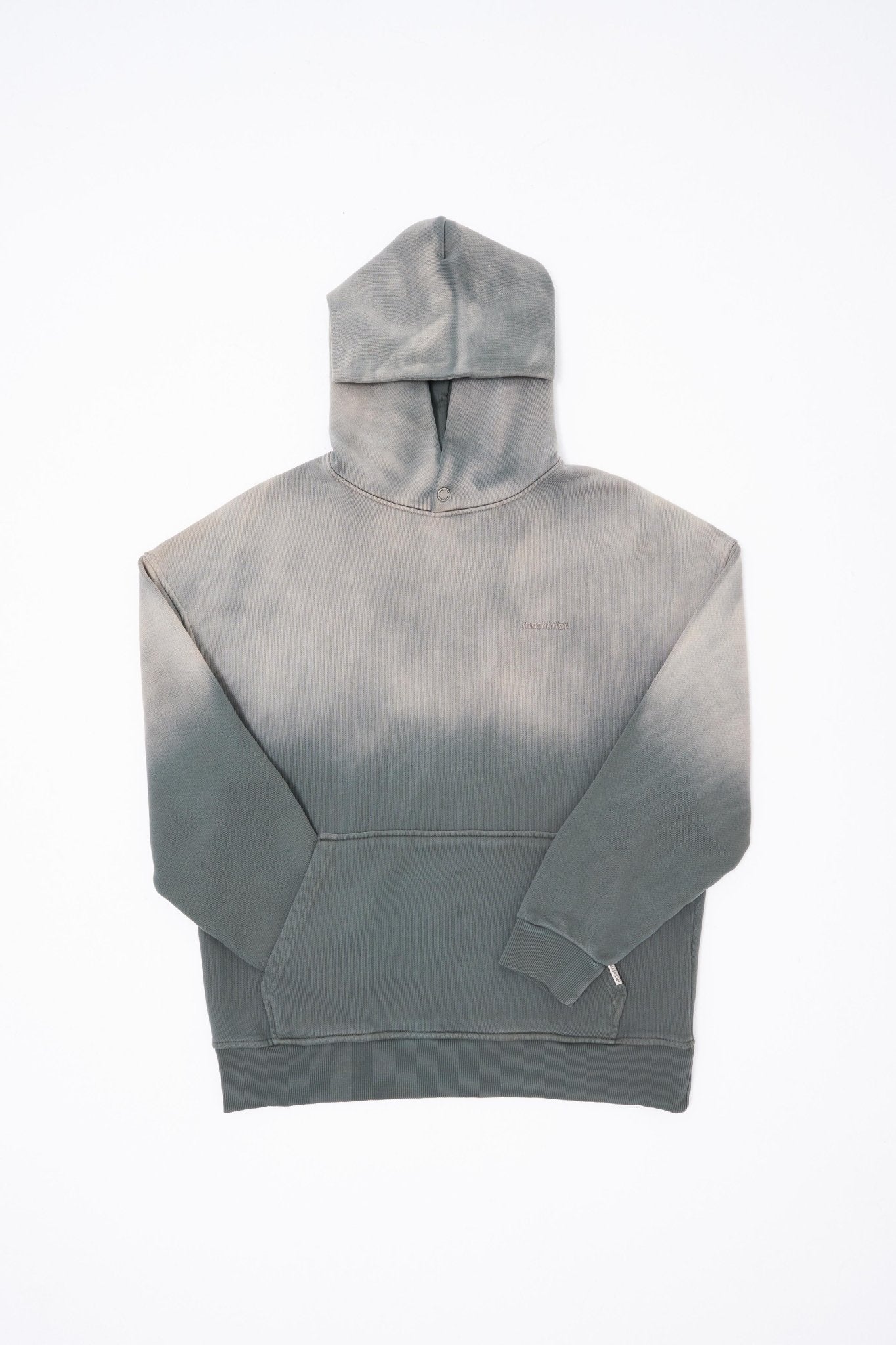 Erkek Gradient Yıkamalı Kapüşonlu Sweatshirt Haki