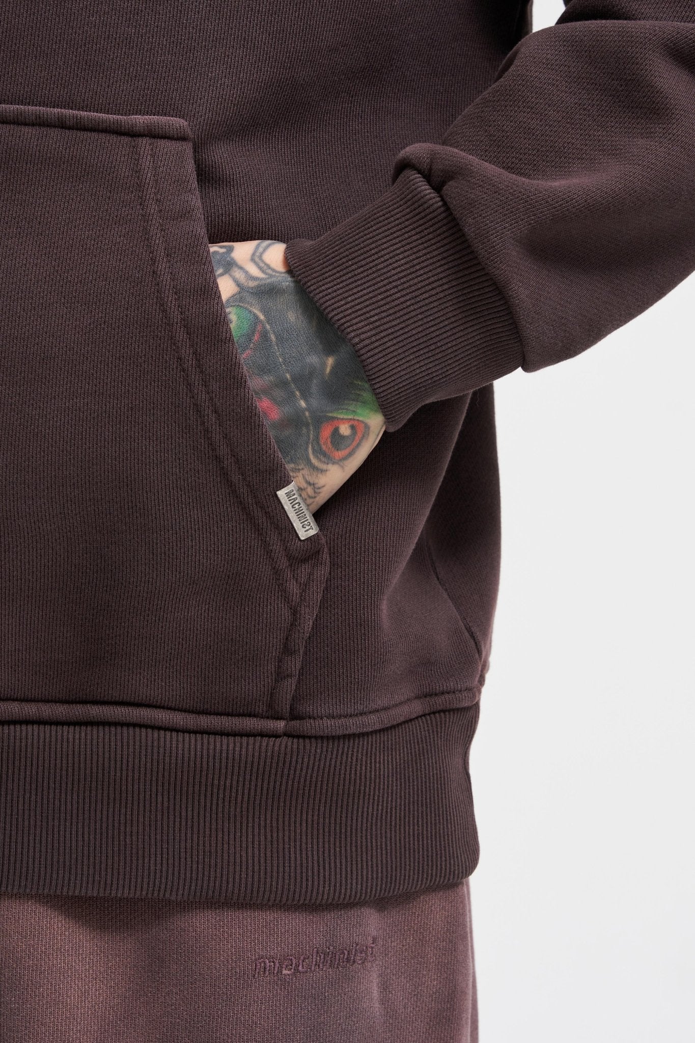 Erkek Gradient Yıkamalı Kapüşonlu Sweatshirt Kahverengi