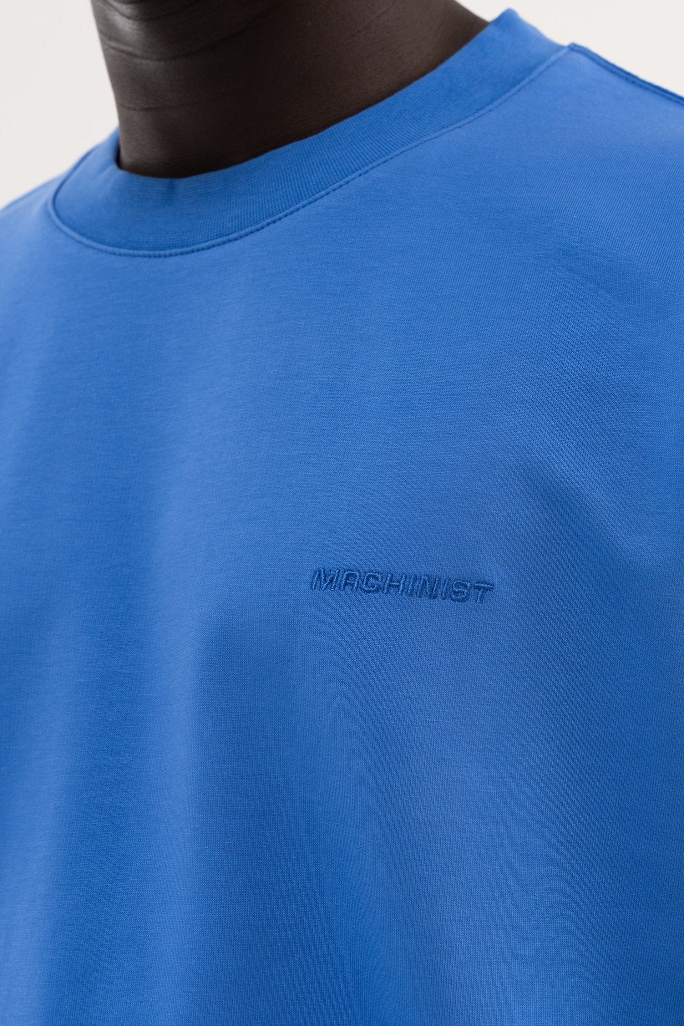 Erkek Handmade Spray Effected Oversize Tişört Açık Mavi