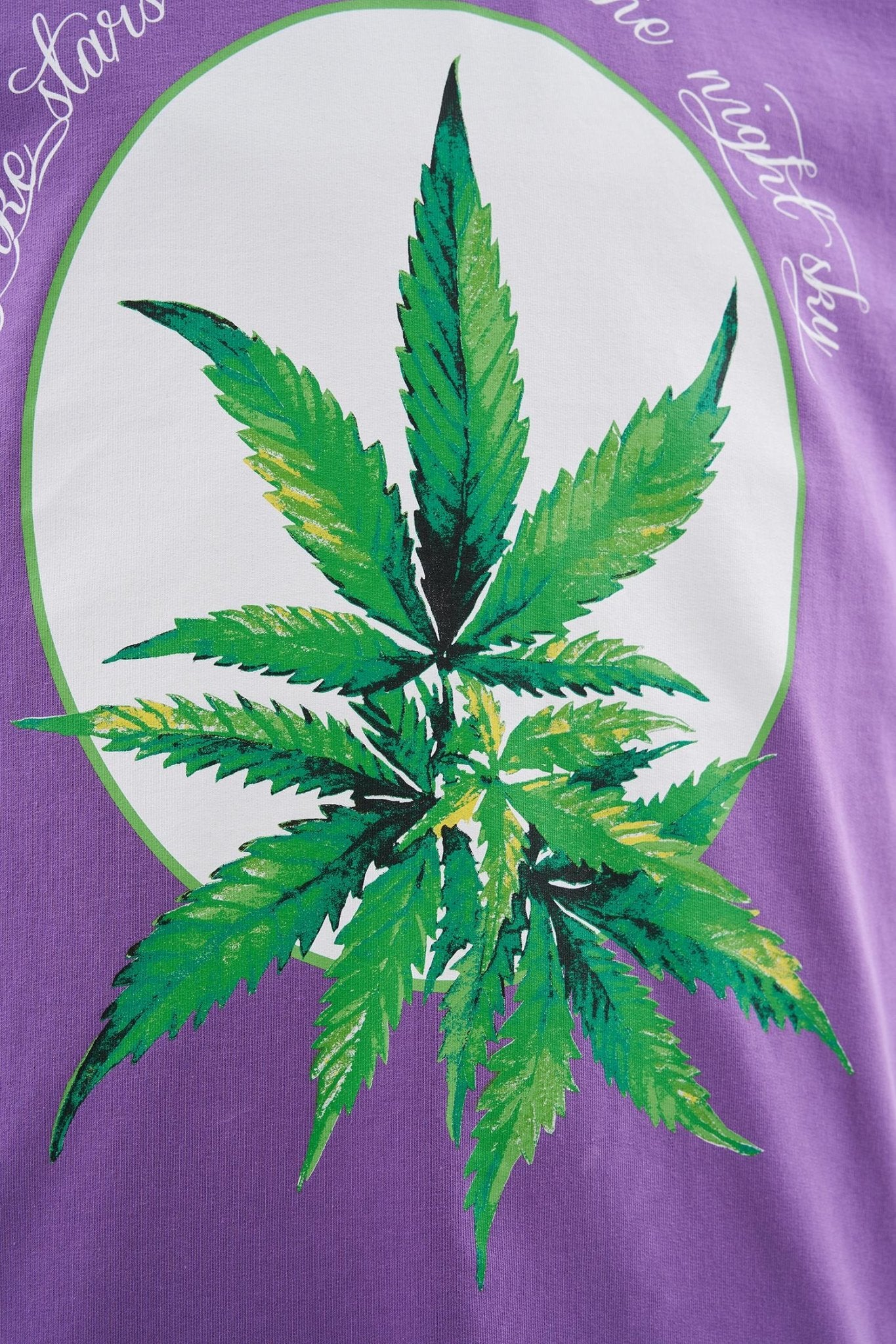 Erkek Herb Printed Baskılı Oversize Tişört Mor