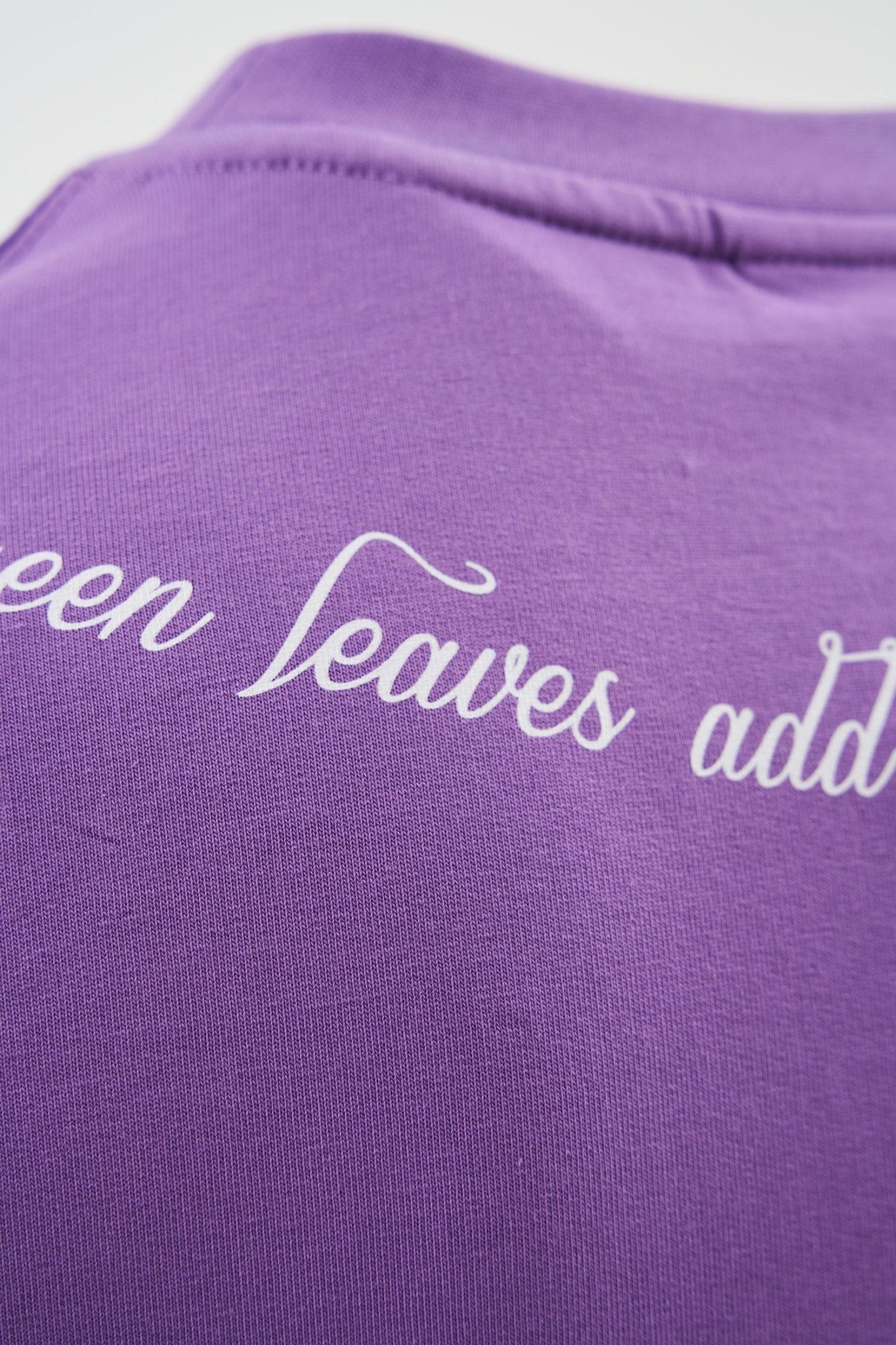 Erkek Herb Printed Baskılı Oversize Tişört Mor