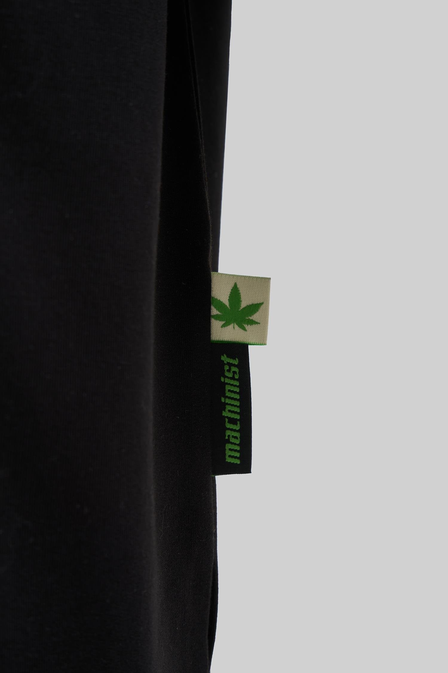 Erkek Herb Printed Baskılı Oversize Tişört Siyah