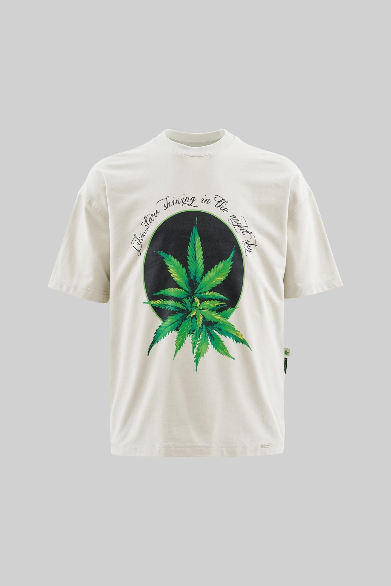 Erkek Herb Printed Baskılı Oversize Tişört Uzay Grisi