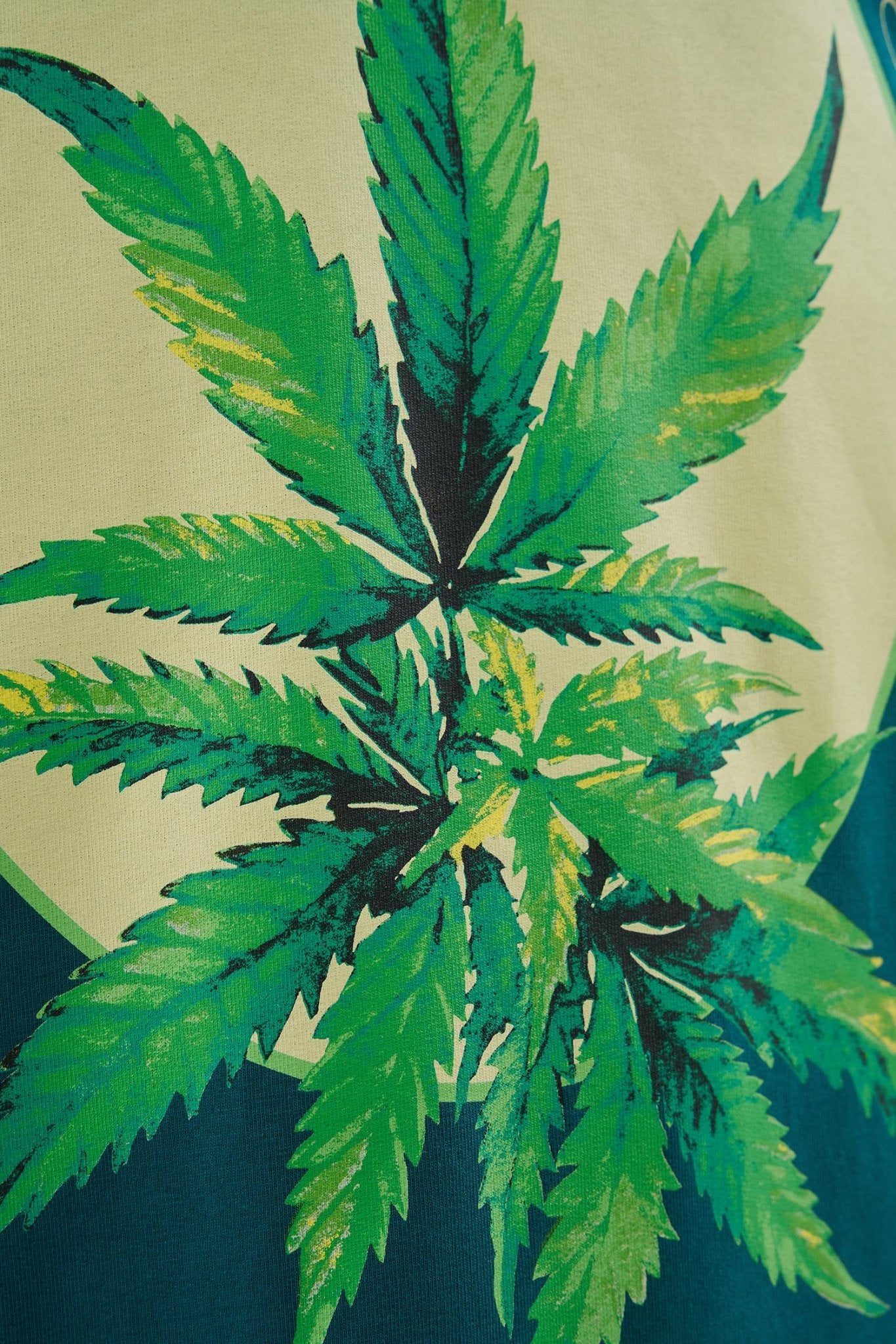 Erkek Herb Printed Baskılı Oversize Tişört Yağ Yeşili
