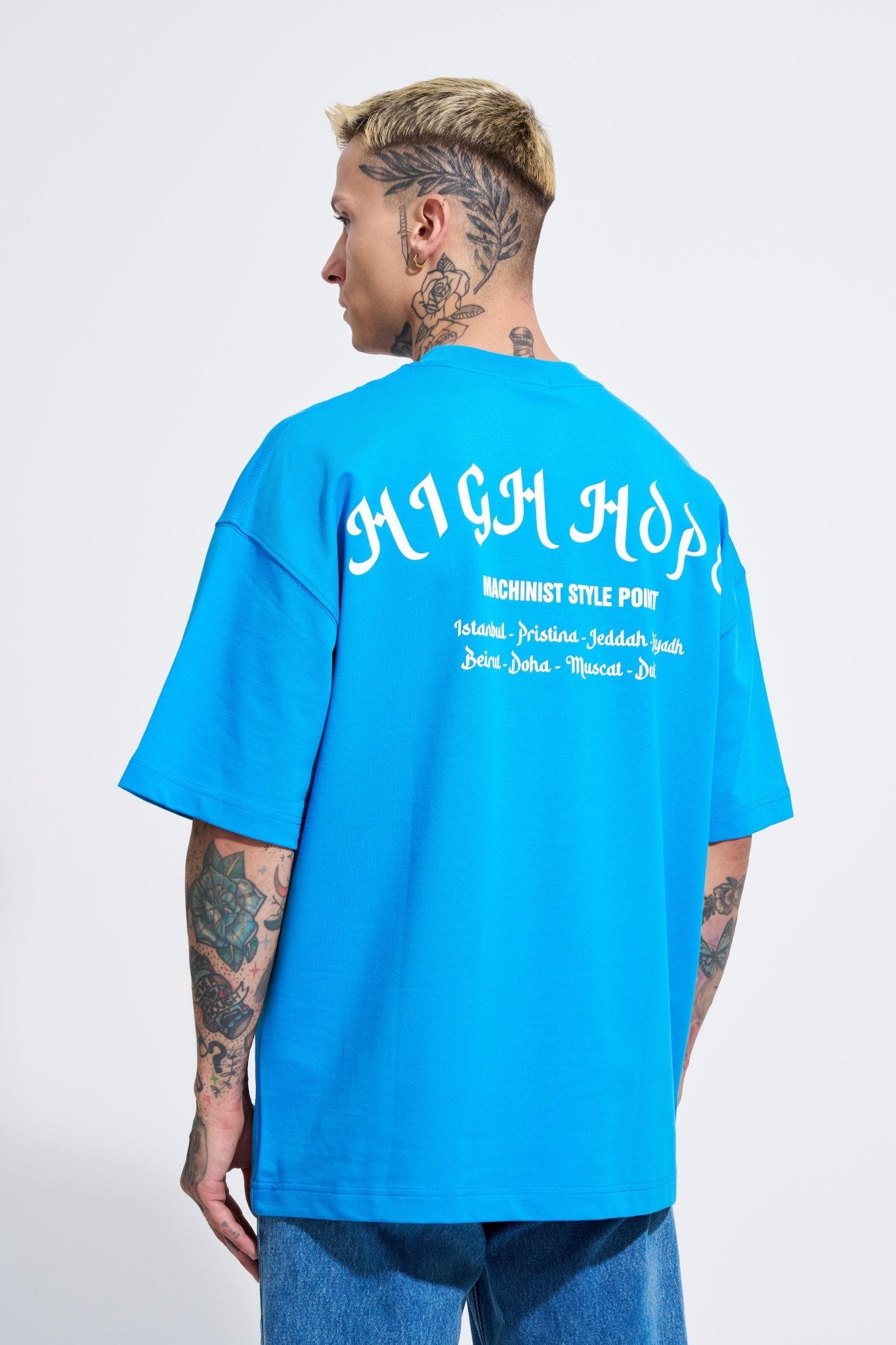 Erkek High Hope Baskılı Oversize Tişört Lens