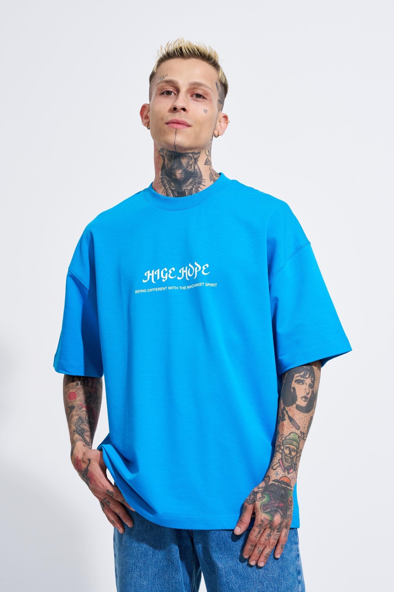 Erkek High Hope Baskılı Oversize Tişört Lens