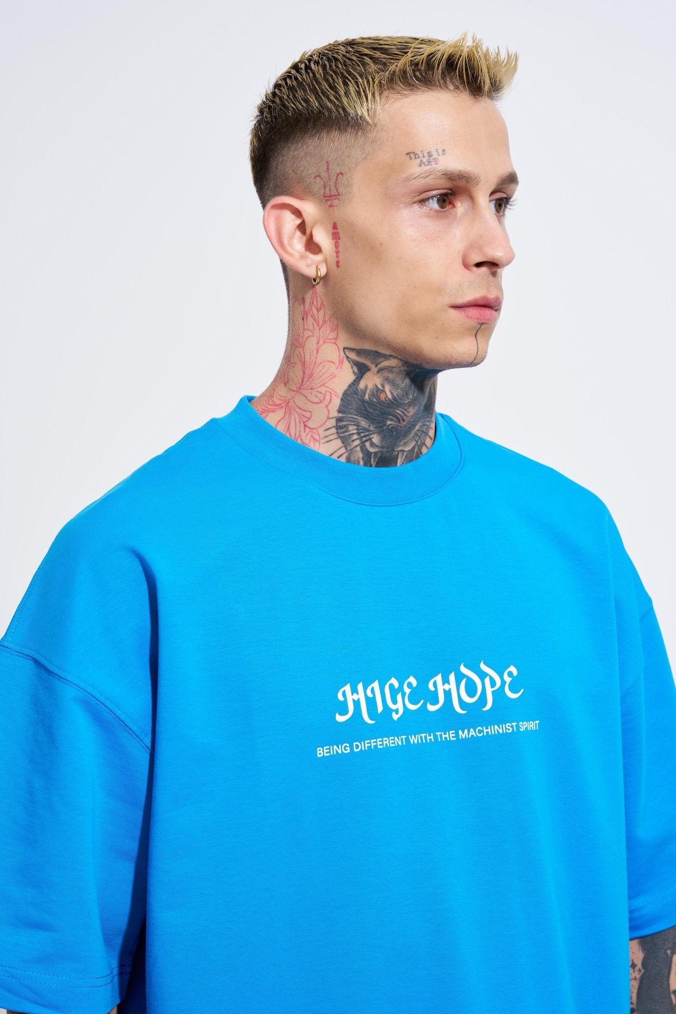 Erkek High Hope Baskılı Oversize Tişört Lens