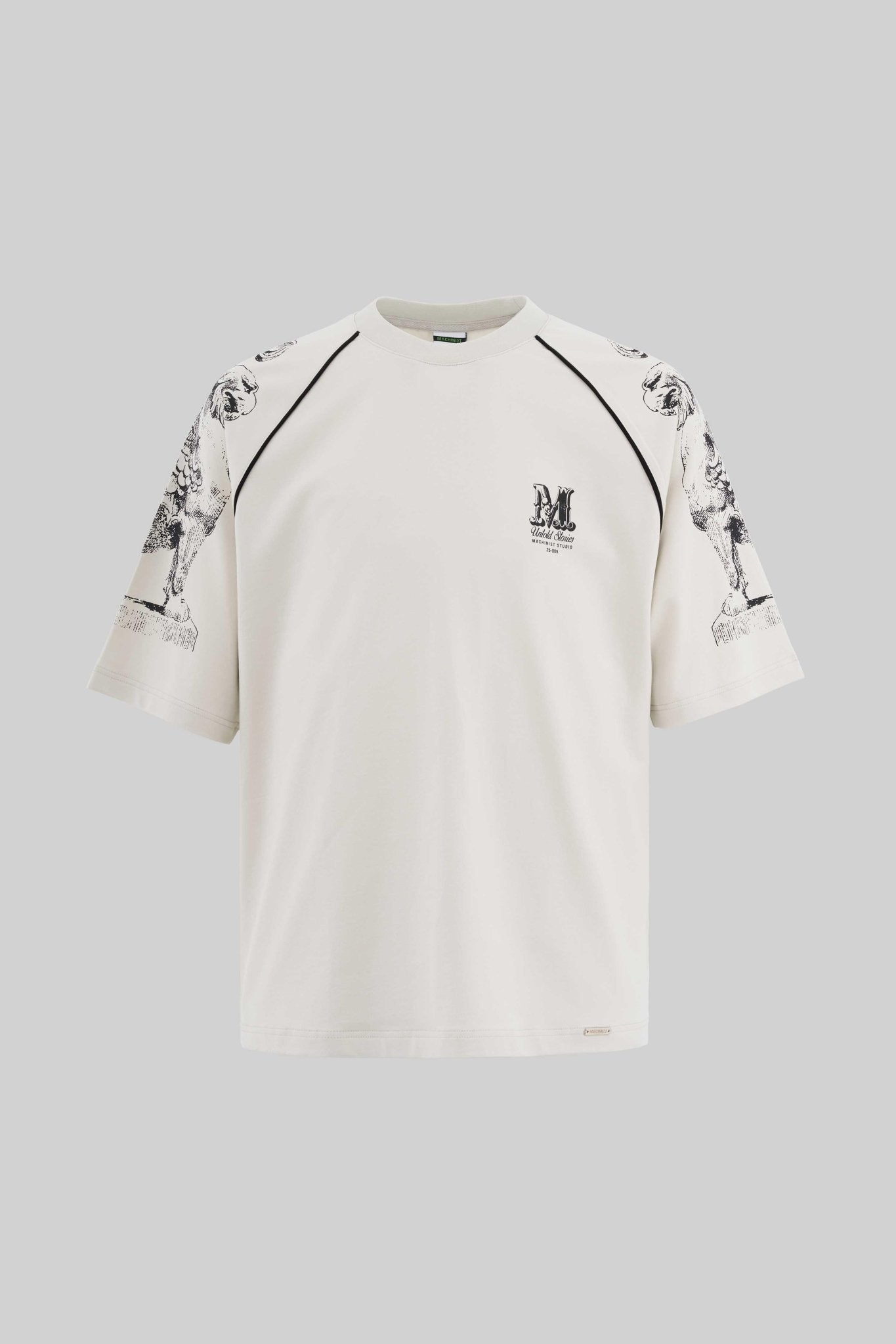 Erkek Hippogriff Raglan Oversi̇ze Ti̇şört Uzay Grisi