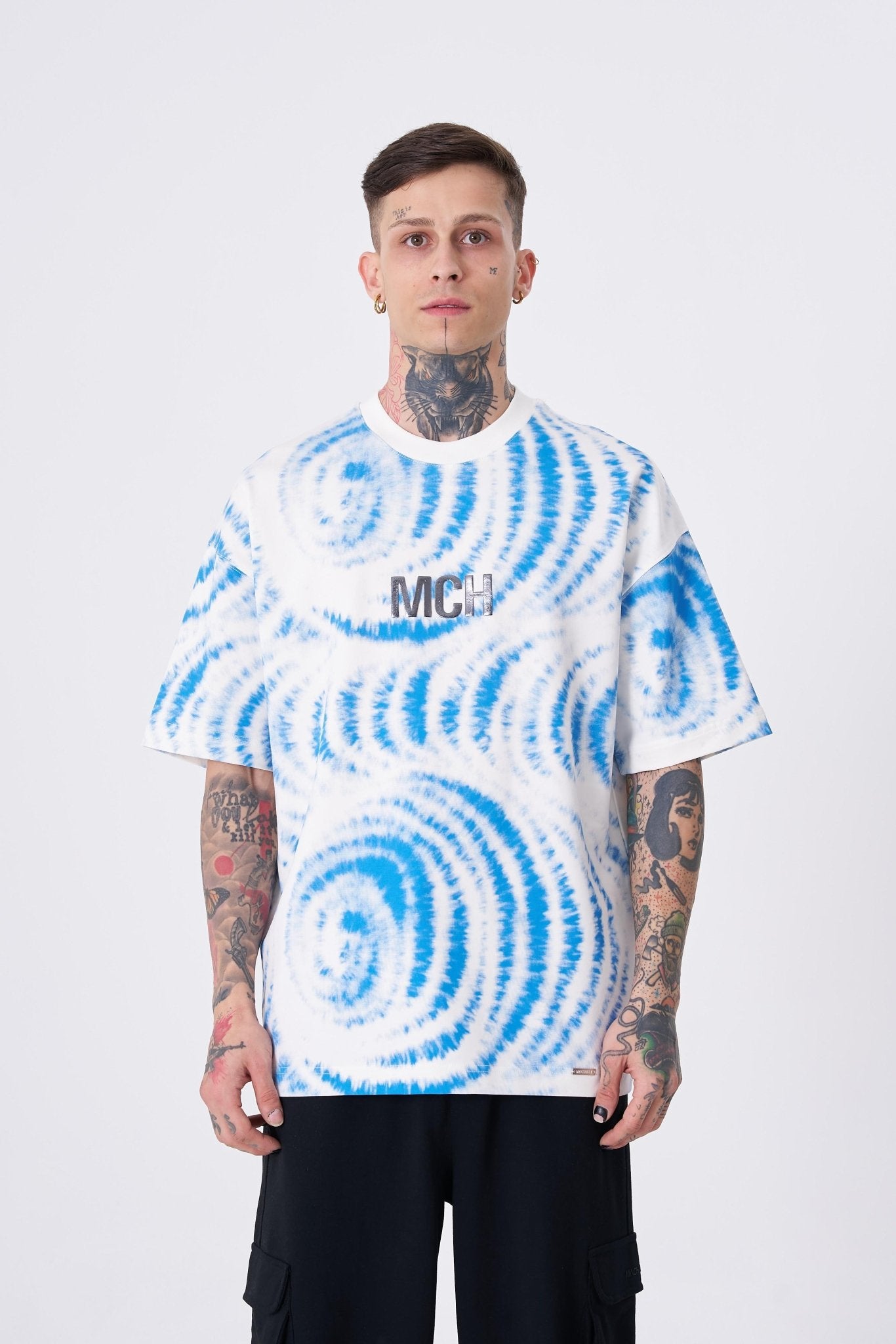 Erkek Imagination Baskılı Oversize Tişört Ekru