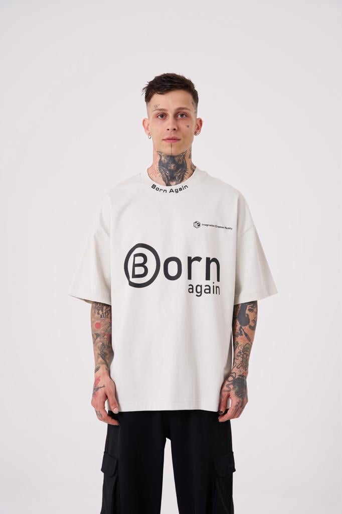 Erkek Imagination Creates Baskılı Oversize Tişört Uzay Grisi
