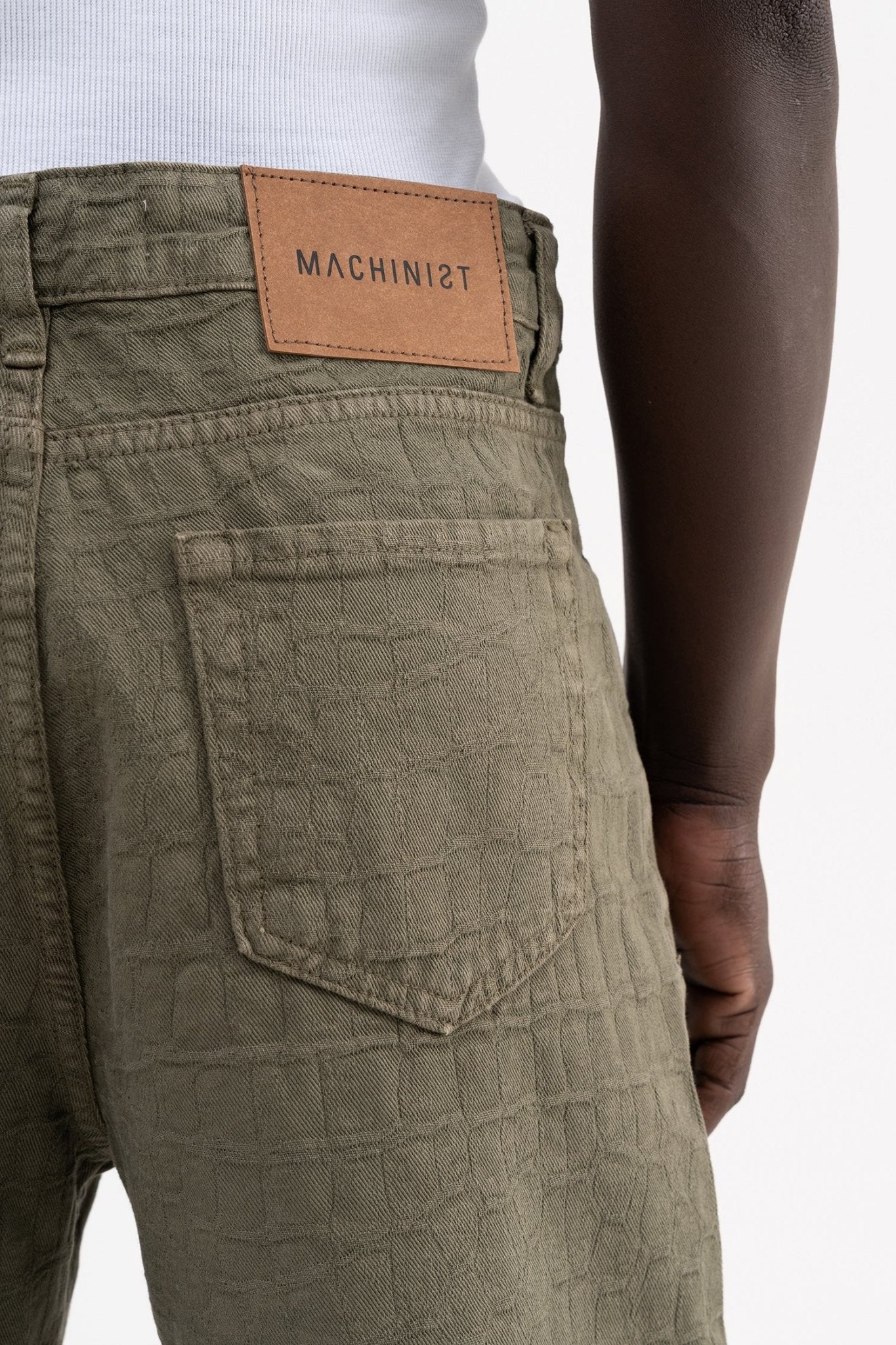Erkek Jakarlı Baggy Jean Pantolon Haki