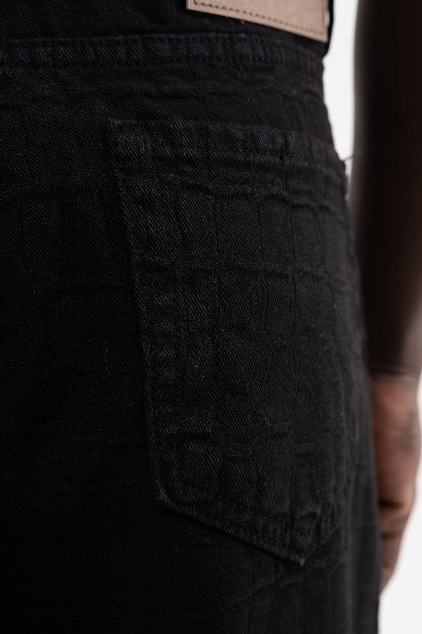 Erkek Jakarlı Baggy Jean Pantolon Siyah