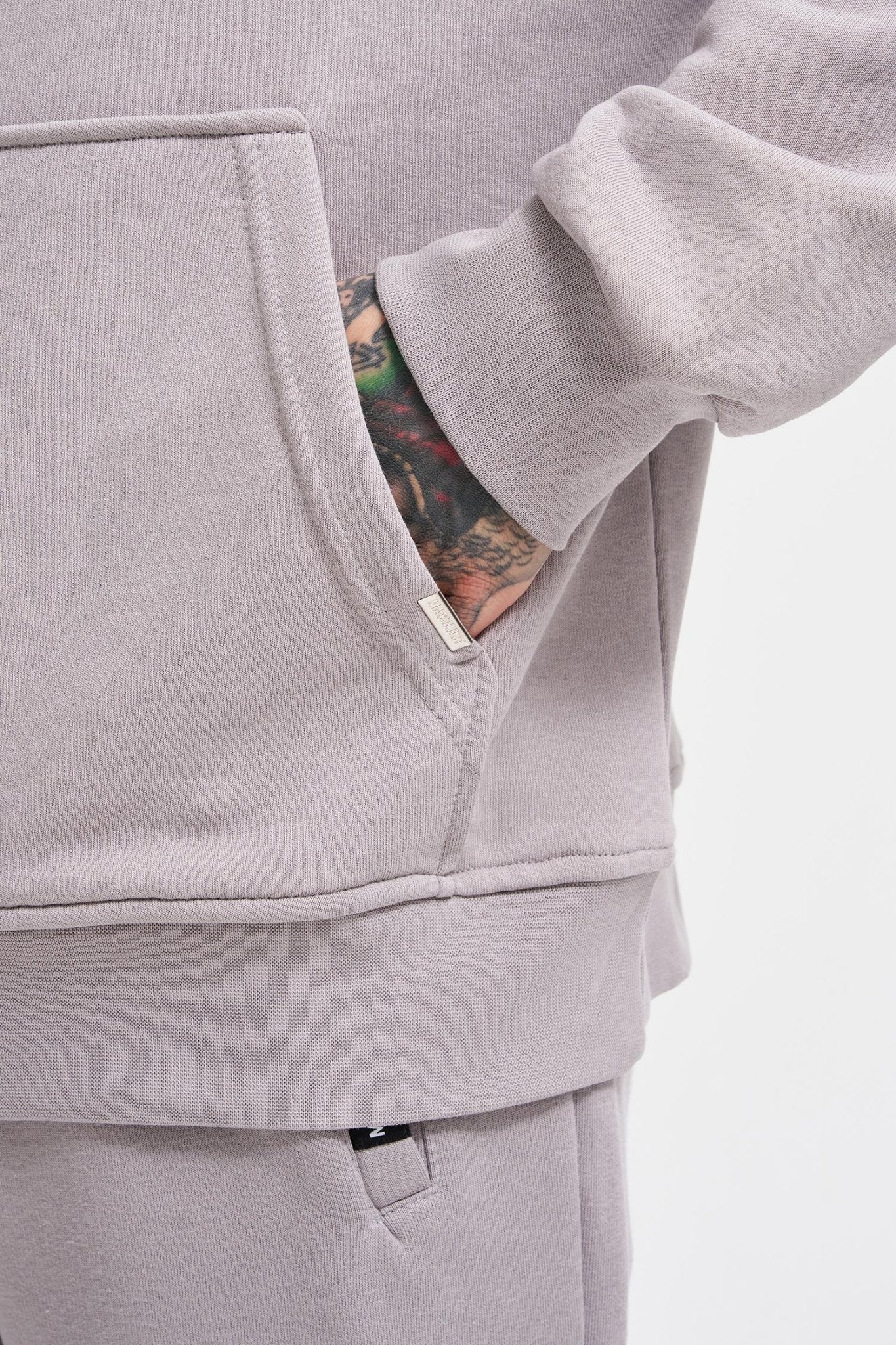 Erkek Kapüşonlu Oversize Sweatshirt Açık Gri