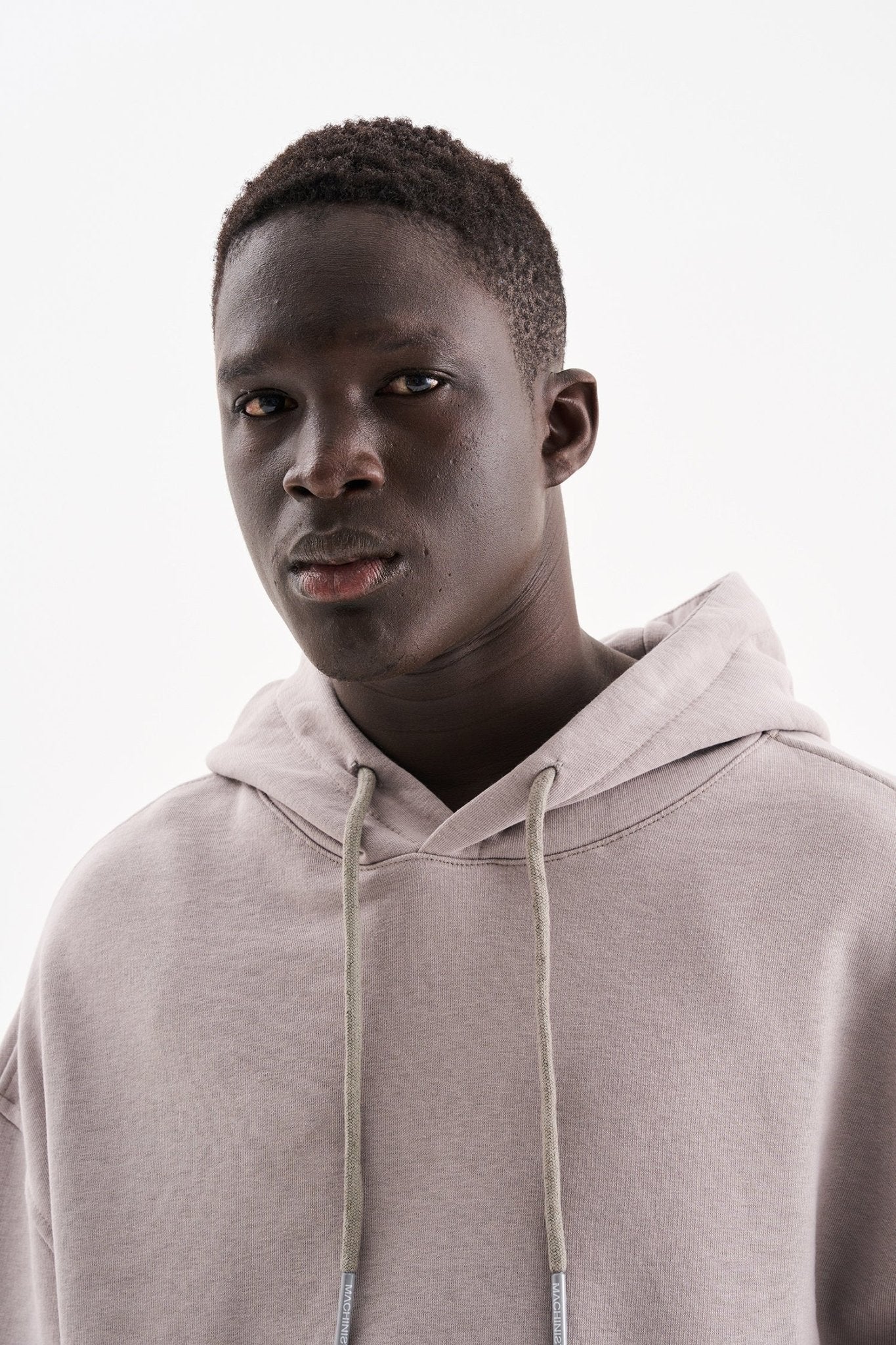 Erkek Kapüşonlu Oversize Sweatshirt Açık Gri
