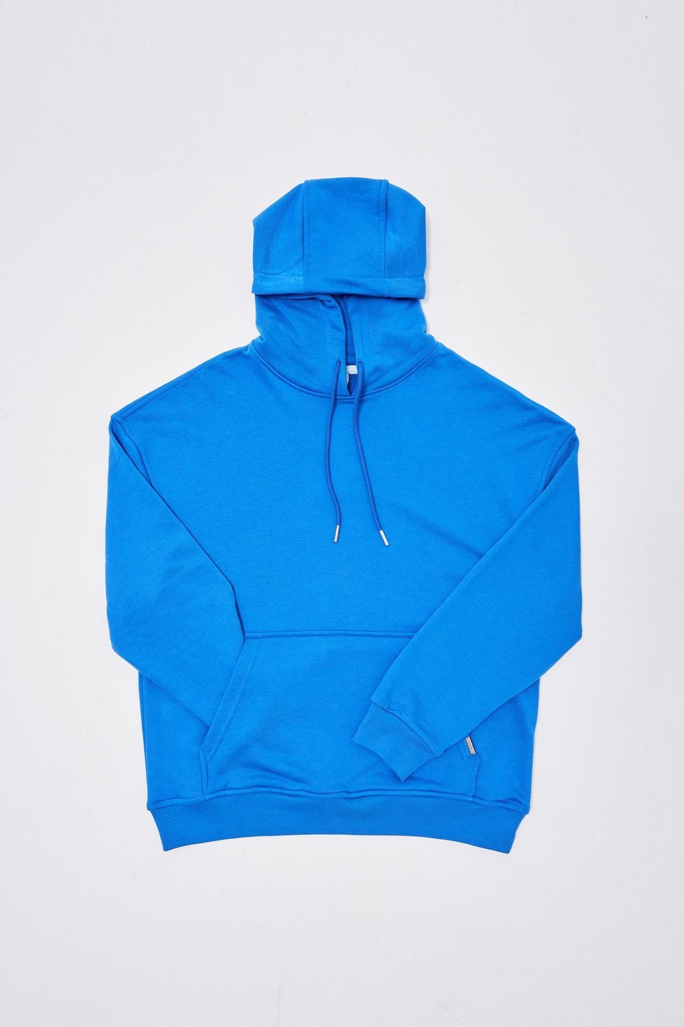 Erkek Kapüşonlu Oversize Sweatshirt Saks Mavi