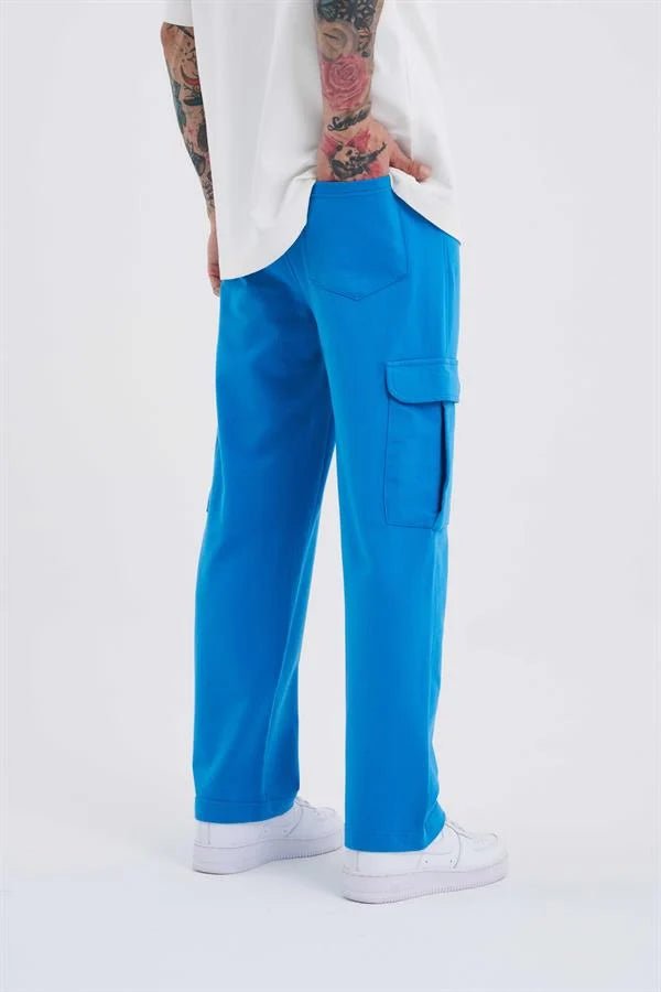 Erkek Kargo Cepli Relaxed Baggy Eşofman Altı Lens