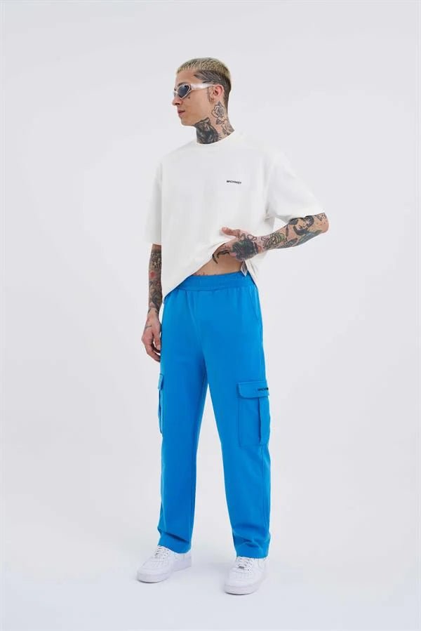 Erkek Kargo Cepli Relaxed Baggy Eşofman Altı Lens
