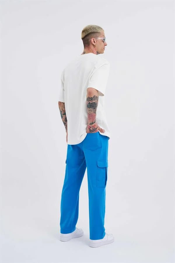 Erkek Kargo Cepli Relaxed Baggy Eşofman Altı Lens