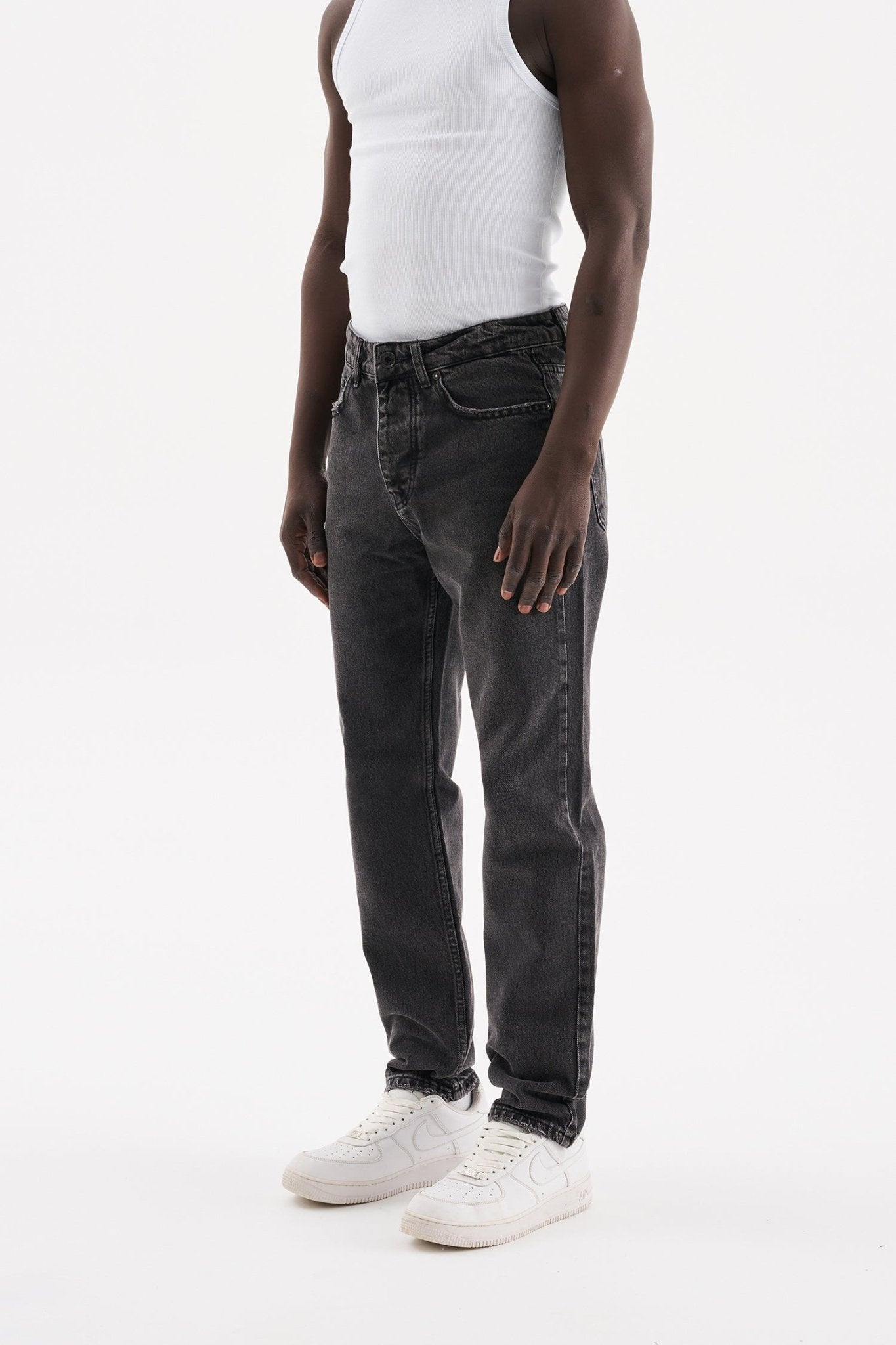 Erkek Loose Fit Jean Pantolon Antrasit