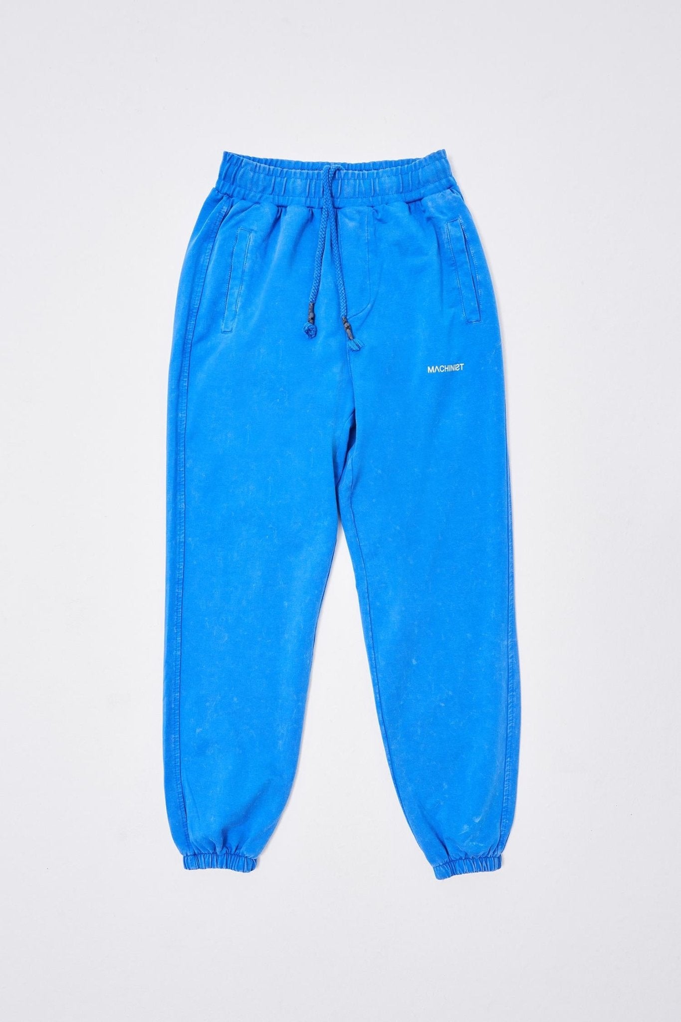 Erkek Luxury Basic Yıkamalı Jogger Eşofman Altı Açık Mavi Efektli