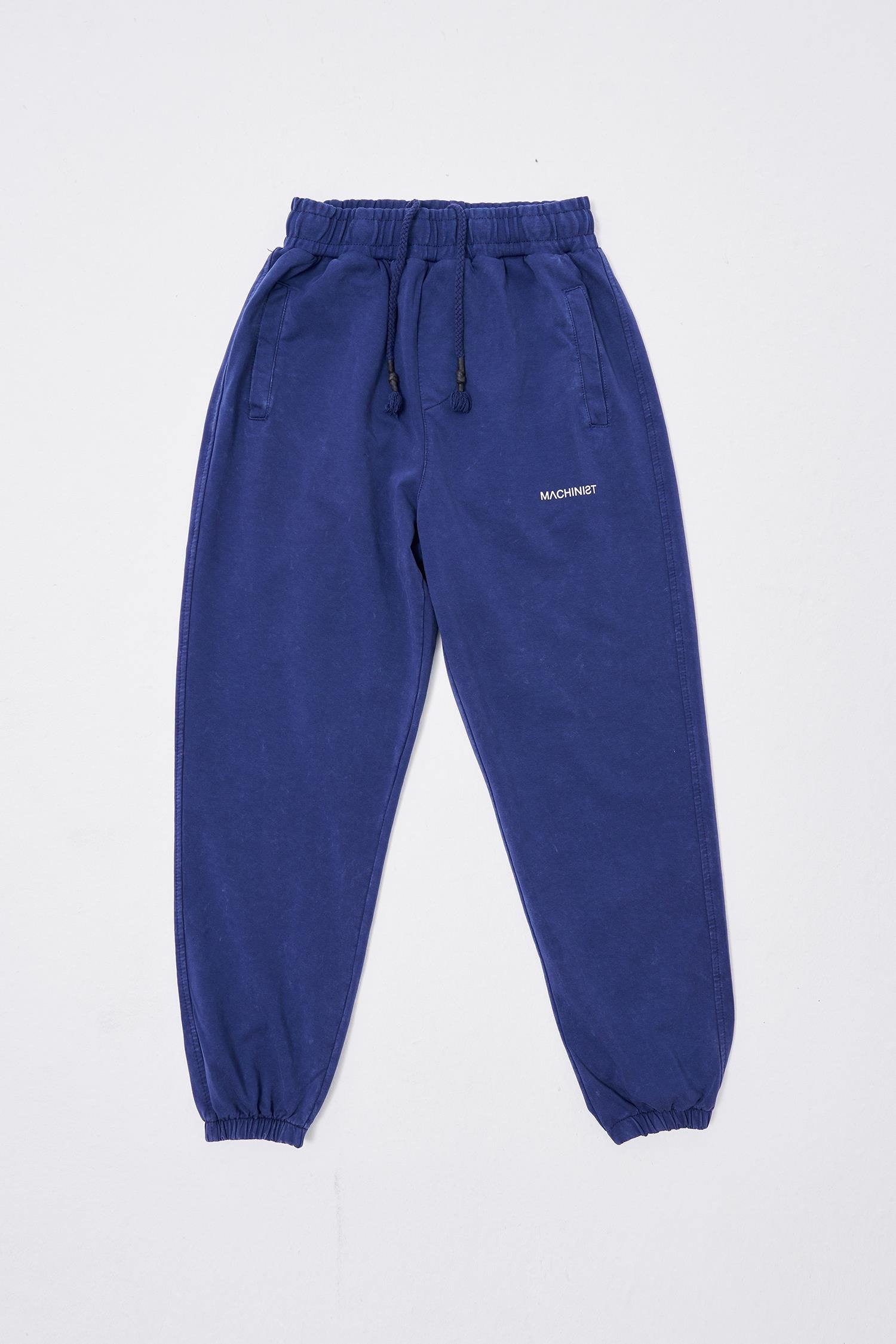 Erkek Luxury Basic Yıkamalı Jogger Eşofman Altı Gece Mavisi