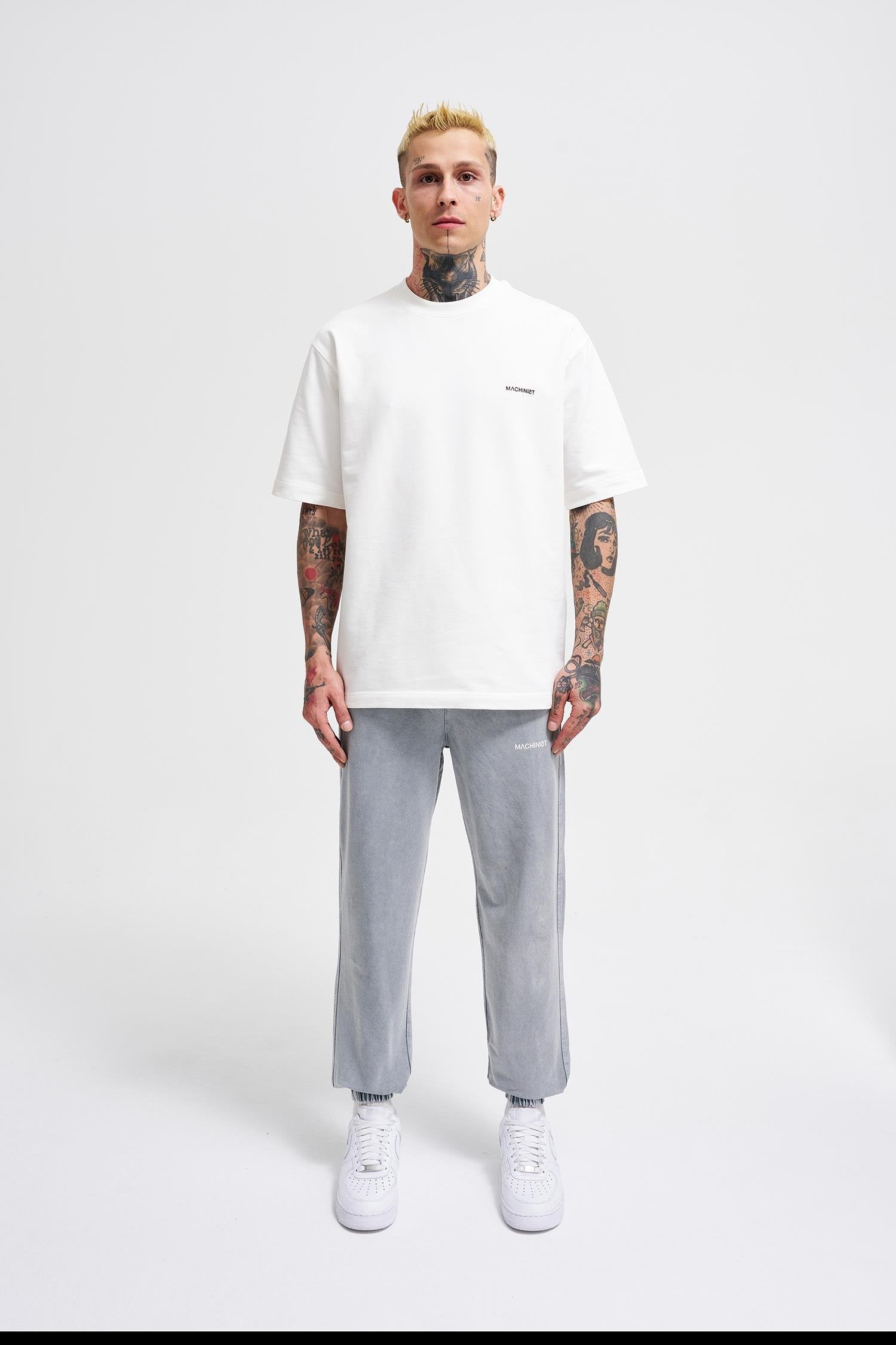Erkek Luxury Basic Yıkamalı Jogger Eşofman Altı Gri