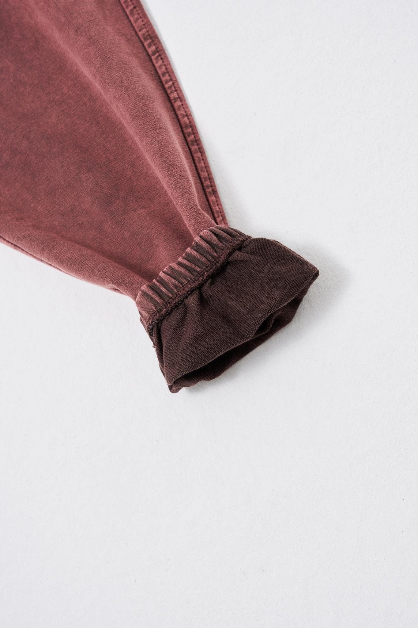 Erkek Luxury Basic Yıkamalı Jogger Eşofman Altı Kahverengi