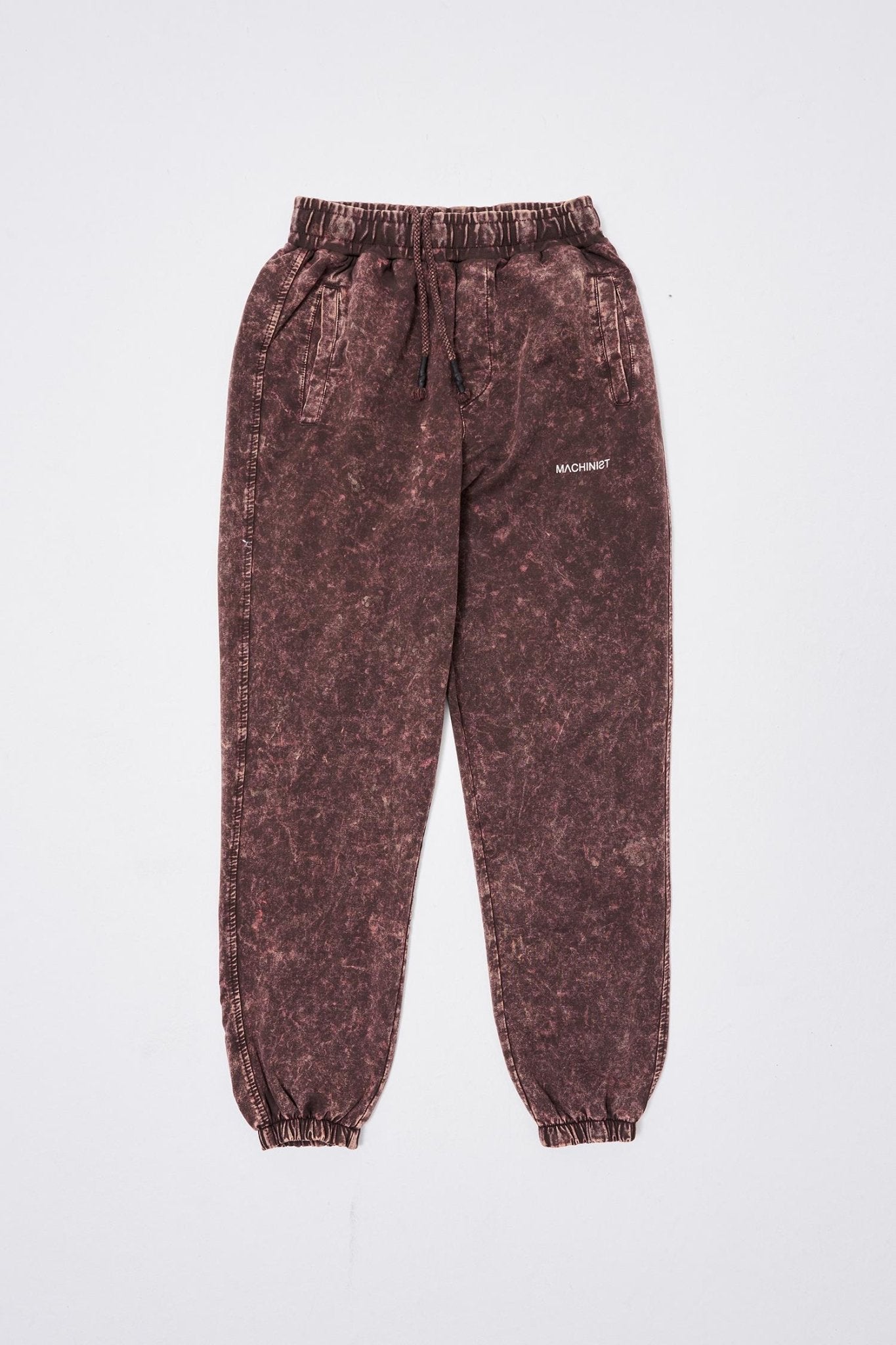 Erkek Luxury Basic Yıkamalı Jogger Eşofman Altı Kahverengi Efektli