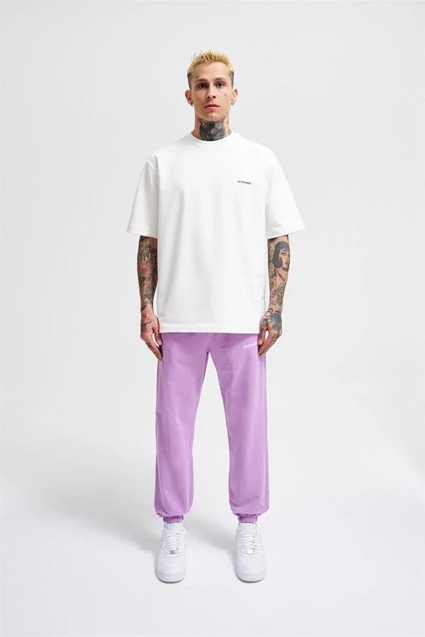 Erkek Luxury Basic Yıkamalı Jogger Eşofman Altı Mor
