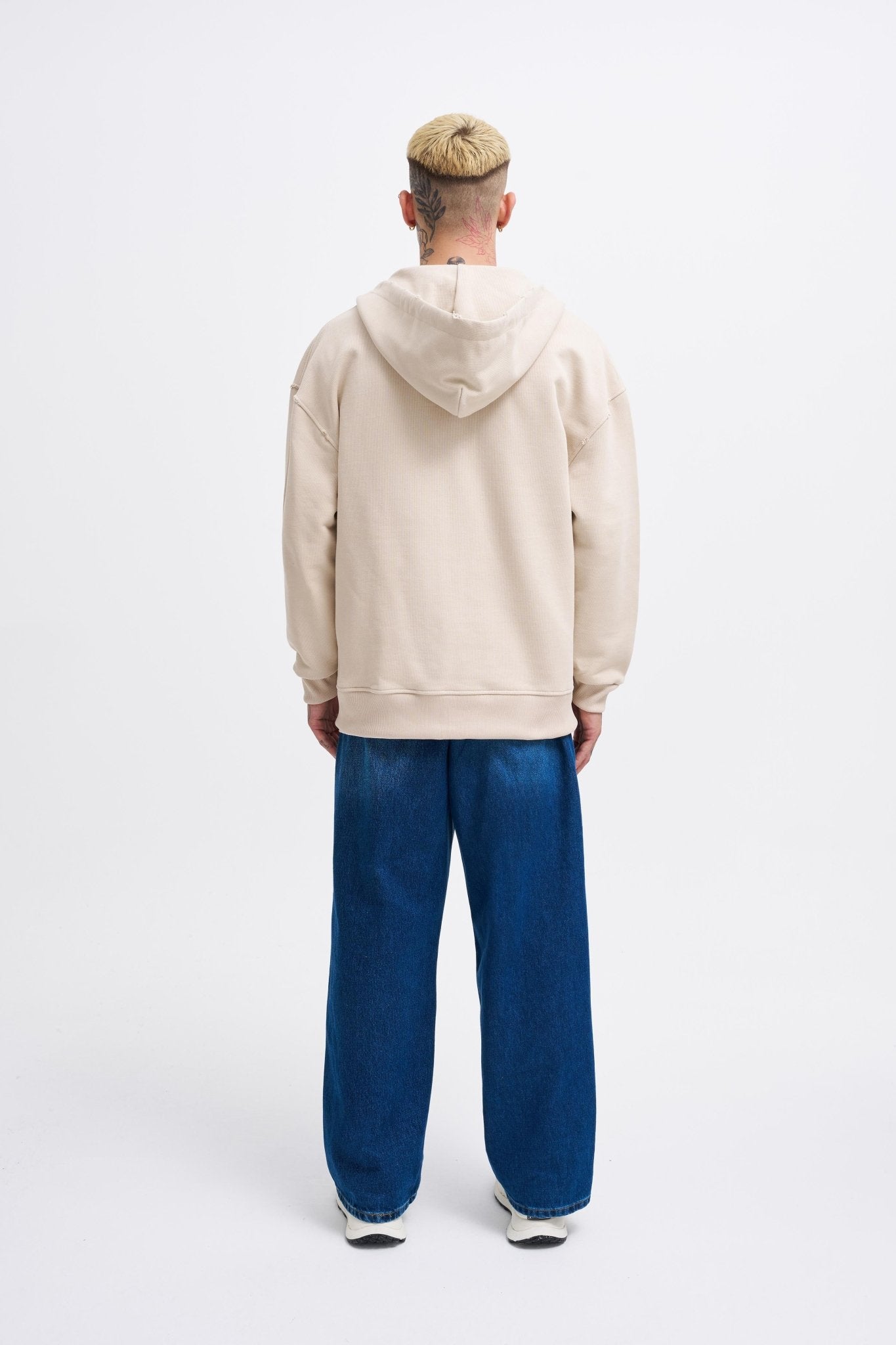 Erkek M Logo Zip Jacket Açık Bej