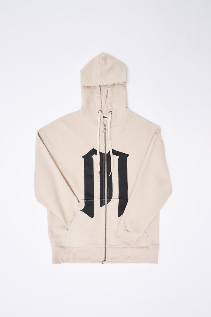 Erkek M Logo Zip Jacket Açık Bej