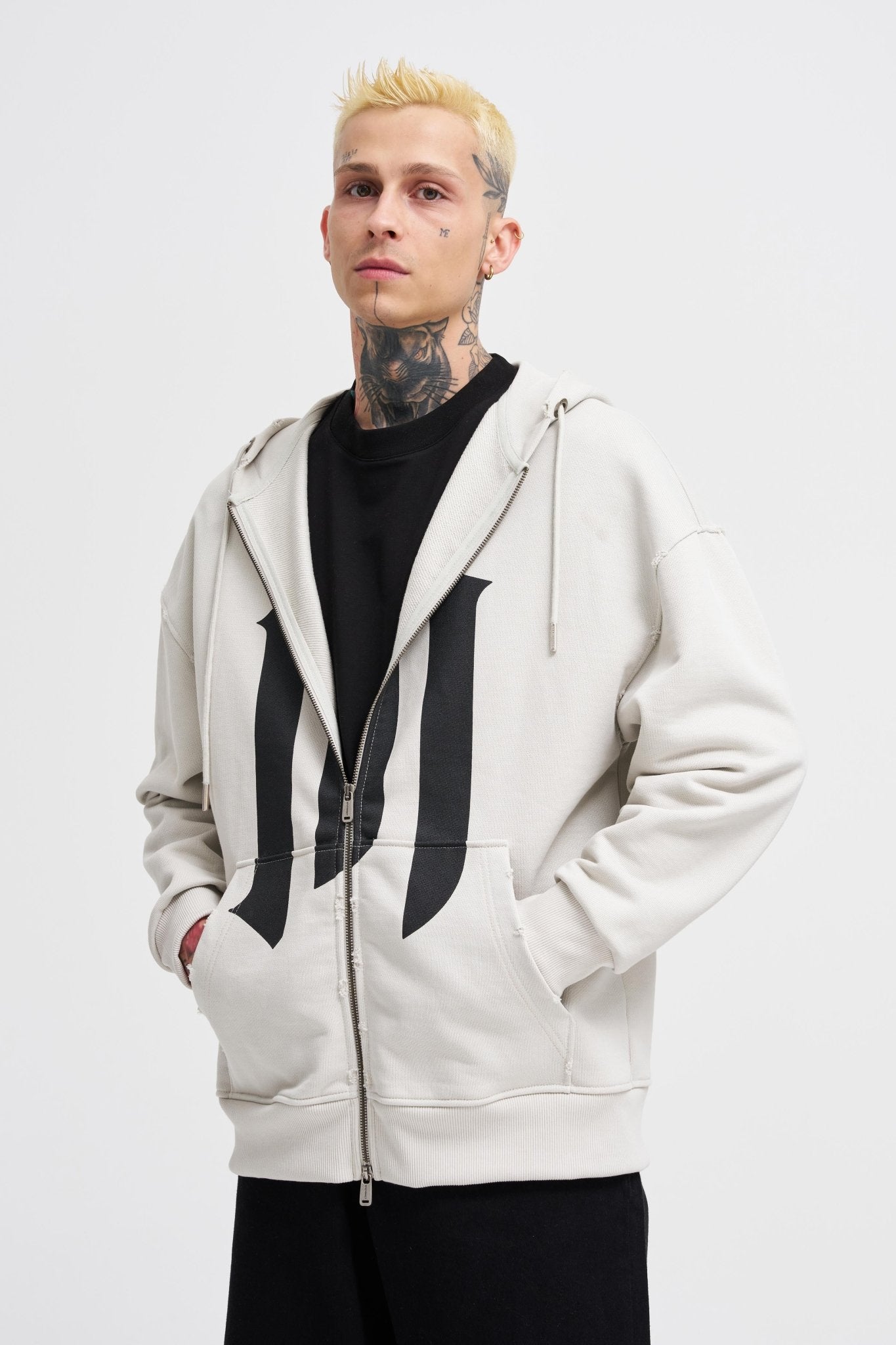 Erkek M Logo Zip Jacket Uzay Grisi