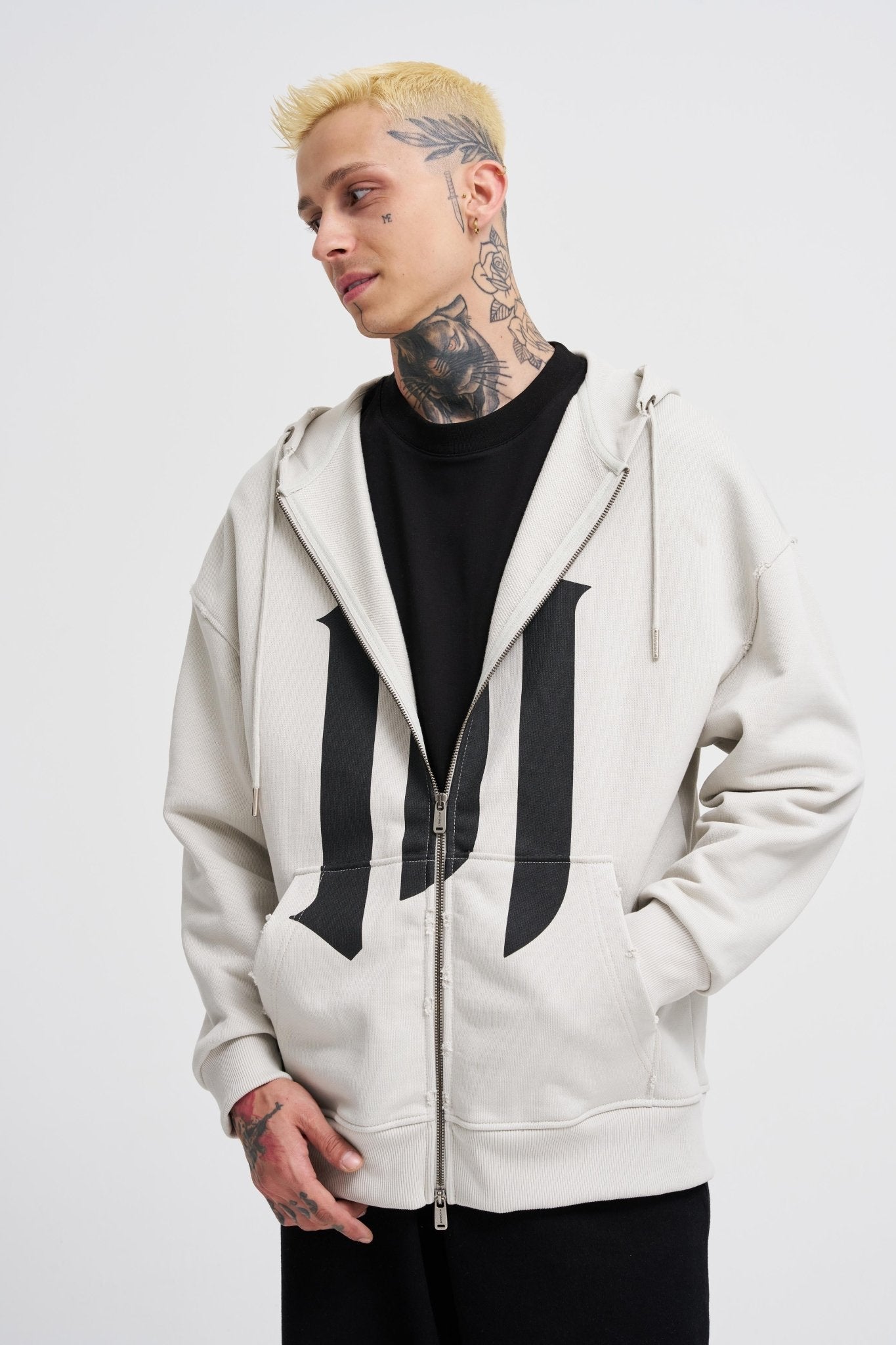 Erkek M Logo Zip Jacket Uzay Grisi