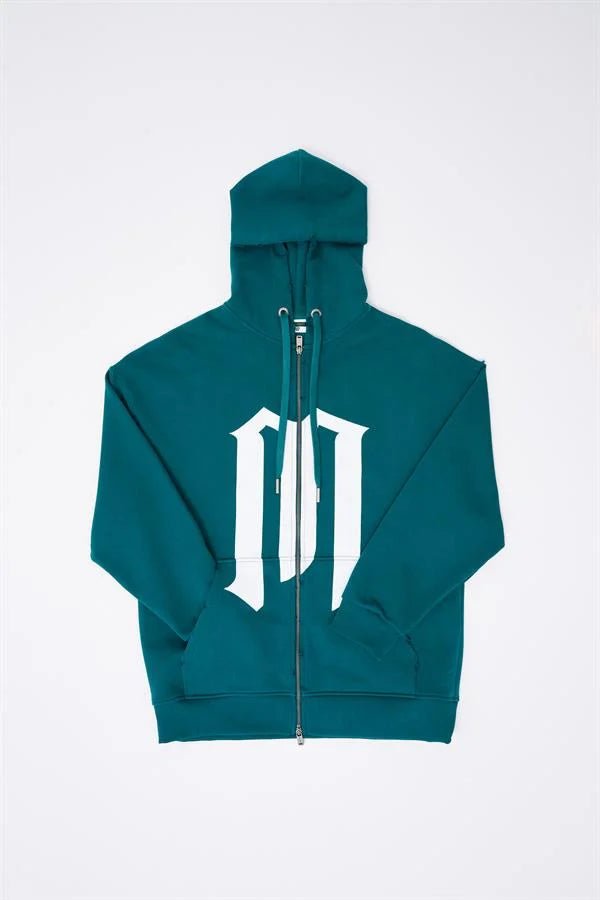 Erkek M Logo Zip Jacket Yağ Yeşili