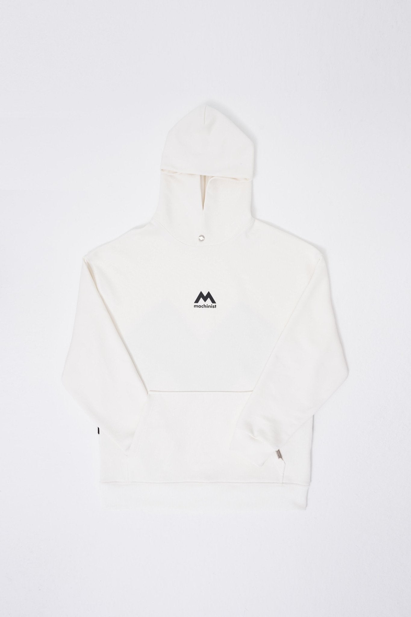 Erkek M Shaped Pactwork Kapüşonlu Sweatshirt Ekru