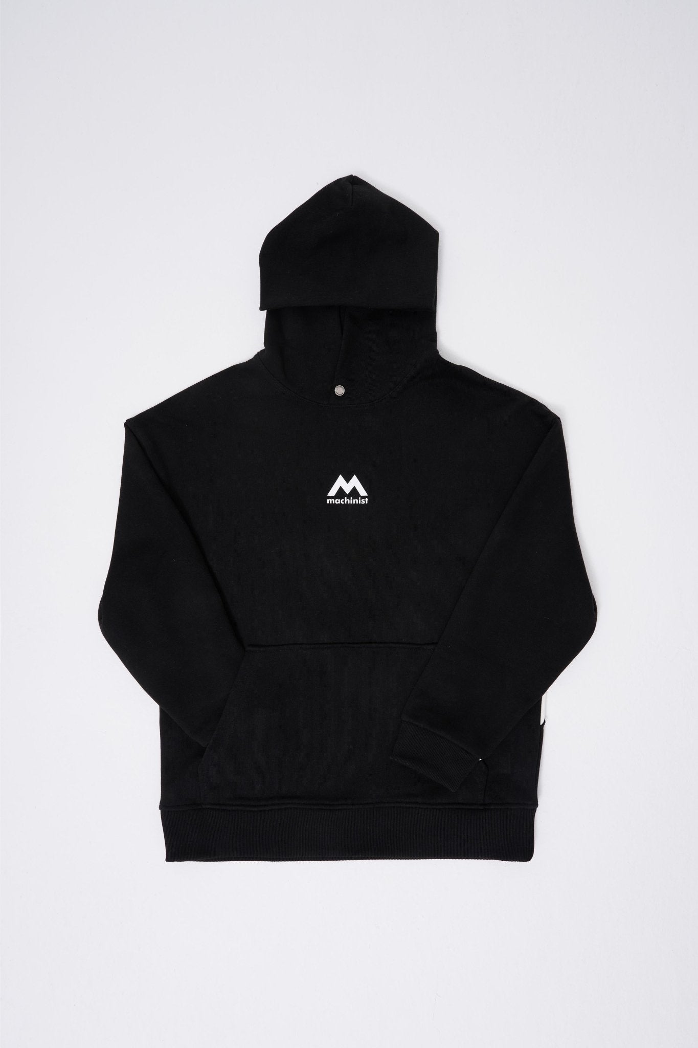 Erkek M Shaped Pactwork Kapüşonlu Sweatshirt Siyah